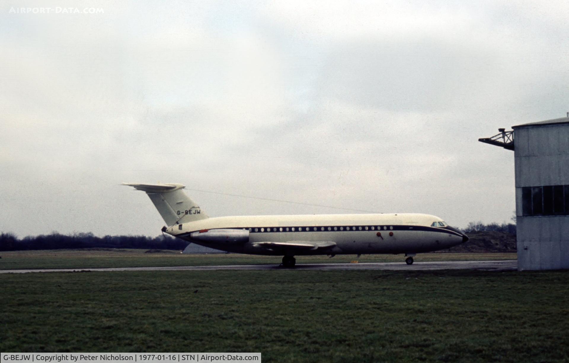 G-BEJW, 1968 BAC 111-423ET One-Eleven C/N BAC.154, Ex Brazilian Air Force One Eleven of the Ford Motor Company at Stansted in January 1977.