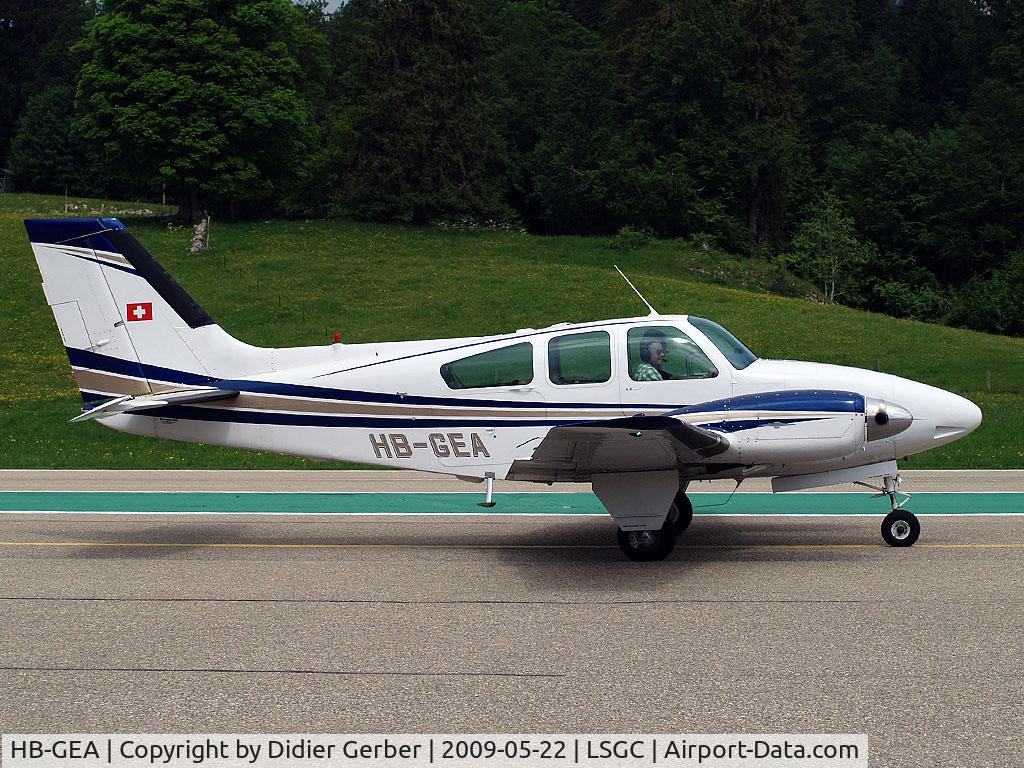 HB-GEA, 1961 Beech 95-B55 Baron Baron C/N TC-64, At LSGC with another paint scheme
