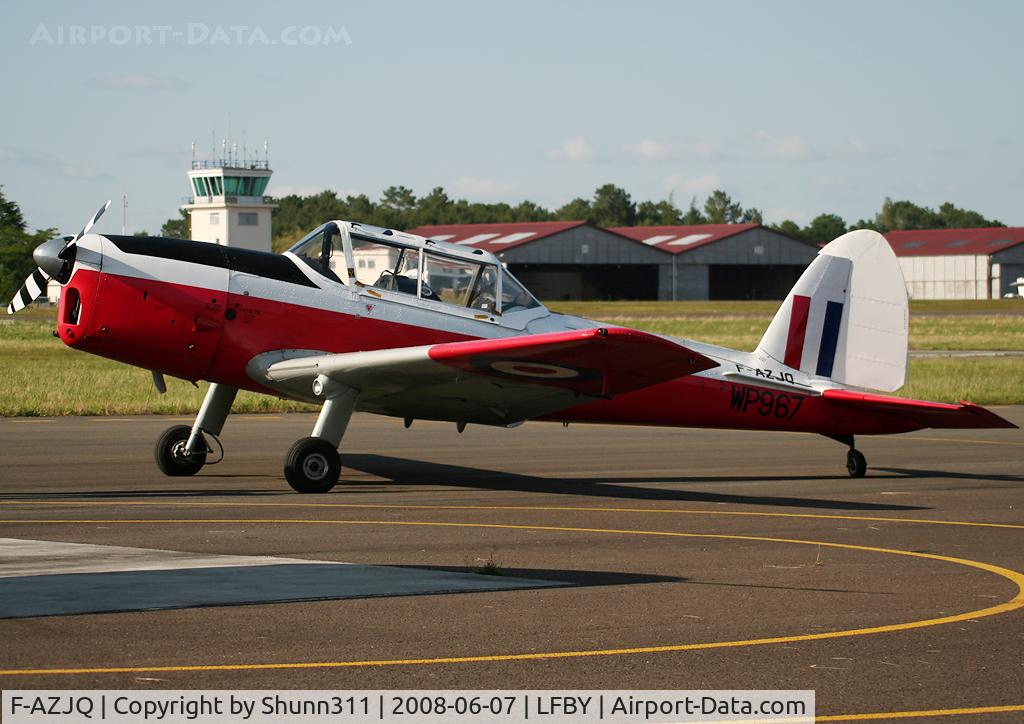 F-AZJQ, De Havilland DHC-1 Chipmunk T.10 C/N C1/0829, Static aircraft during LFBY Open Day 2008