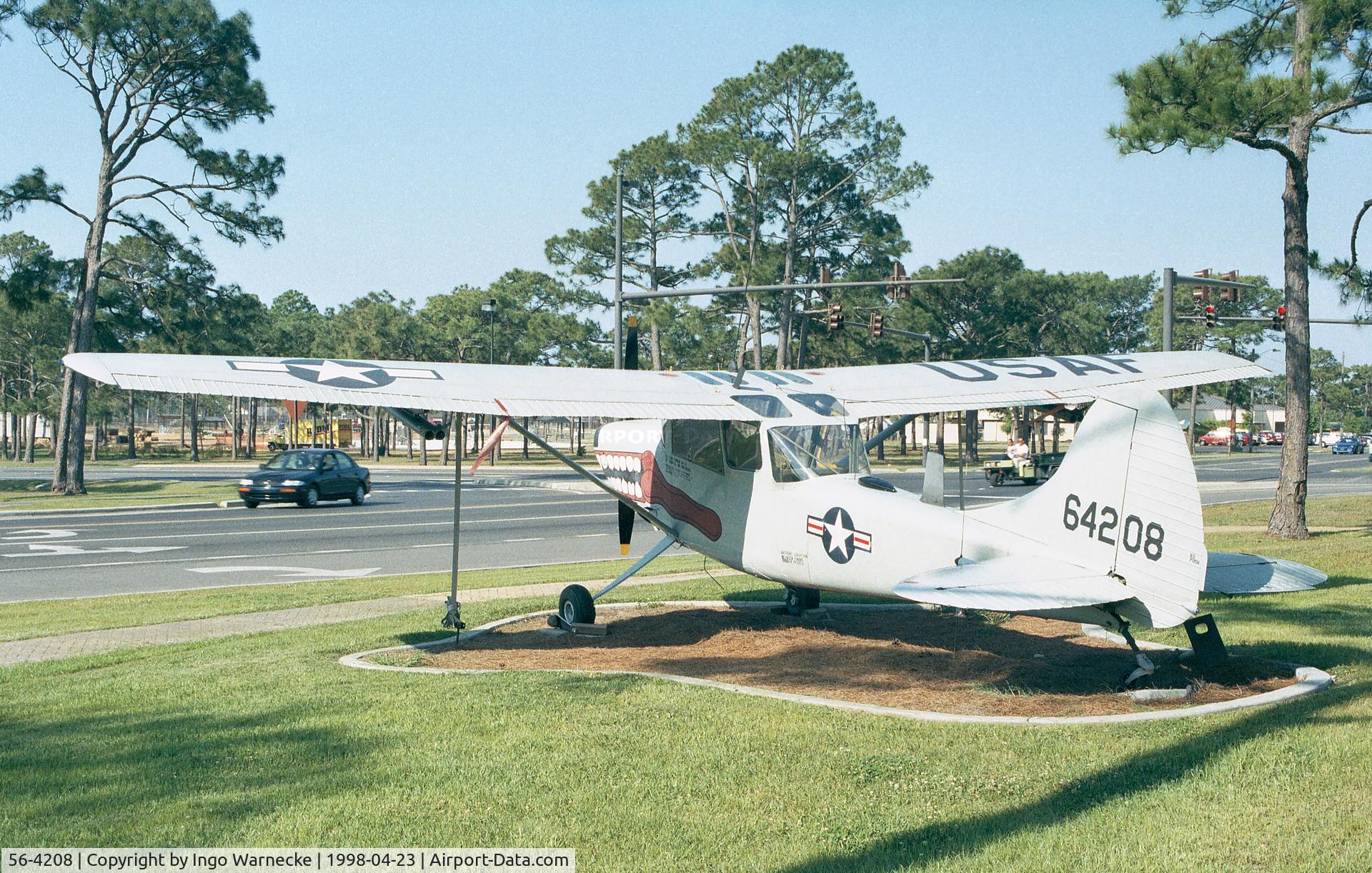 56-4208, 1956 Cessna O-1E Bird Dog C/N 23853, Cessna O-1E Bird Dog of USAF at Hurlburt Field historic aircraft park