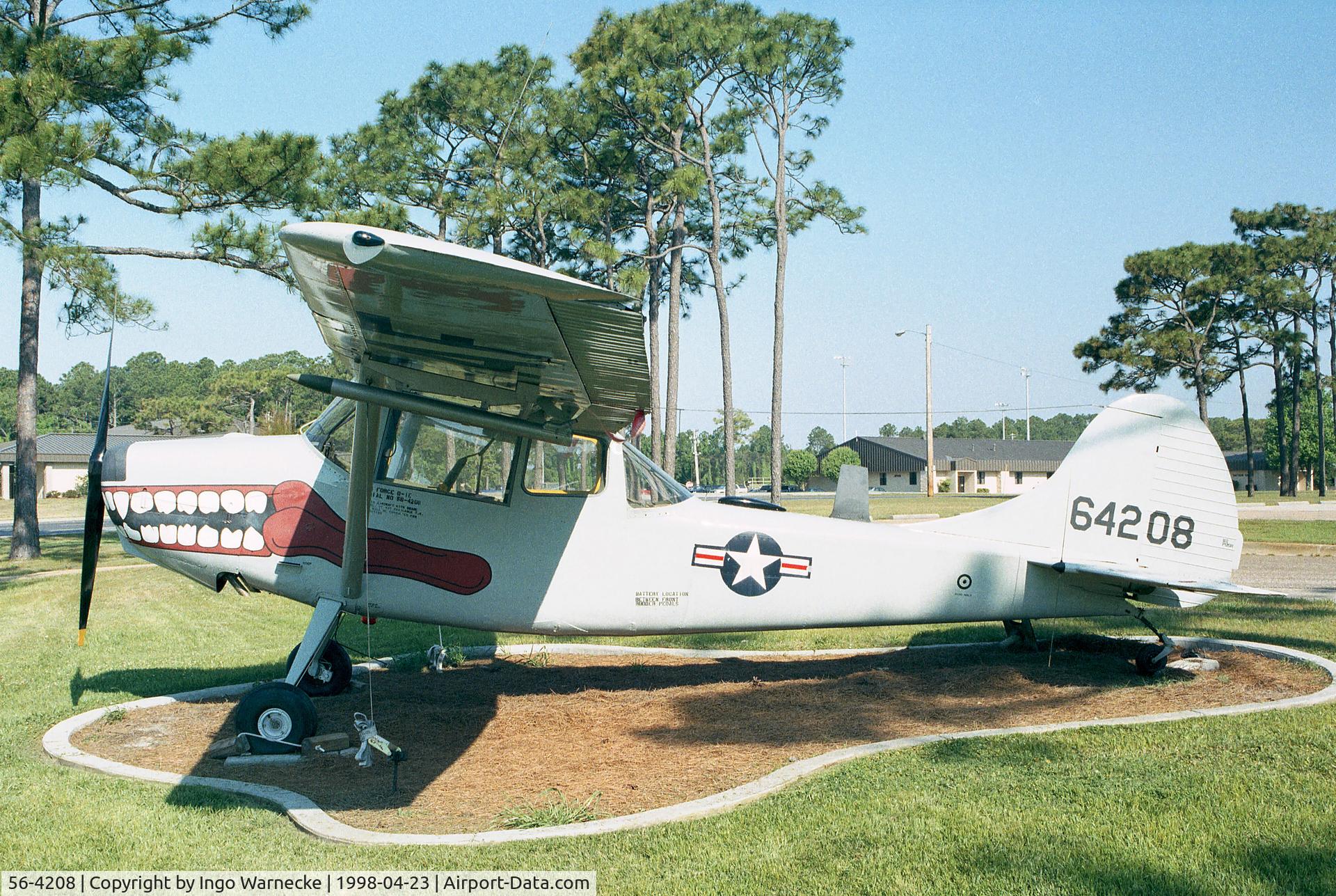 56-4208, 1956 Cessna O-1E Bird Dog C/N 23853, Cessna O-1E Bird Dog of USAF at Hurlburt Field historic aircraft park