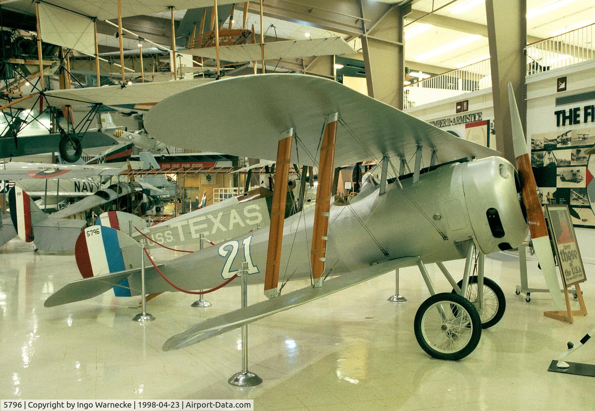 A5796, Nieuport 28 C.1 Bebe Replica C/N Not found 5796, Nieuport N.28 at the Museum of Naval Aviation, Pensacola FL