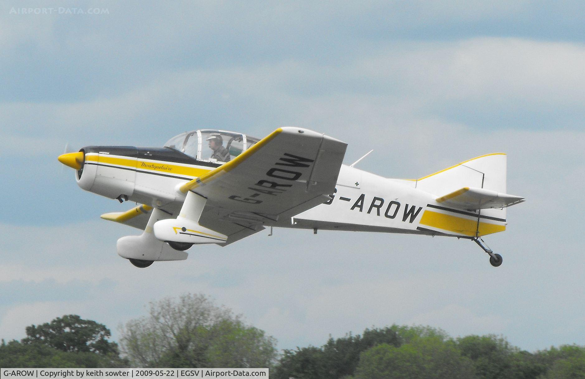 G-AROW, 1961 Jodel D-140B Mousequetaire II C/N 71, On departure