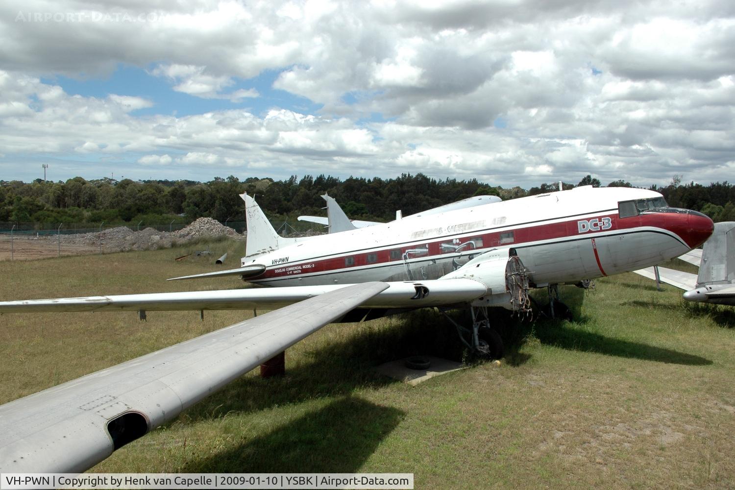 VH-PWN, 1943 Douglas C-47B-5-DK Skytrain C/N 26001, Rather incomplete tis DC-3 is sitting behind the Australian Aviation Museum at Bankstown airport (Sydney).