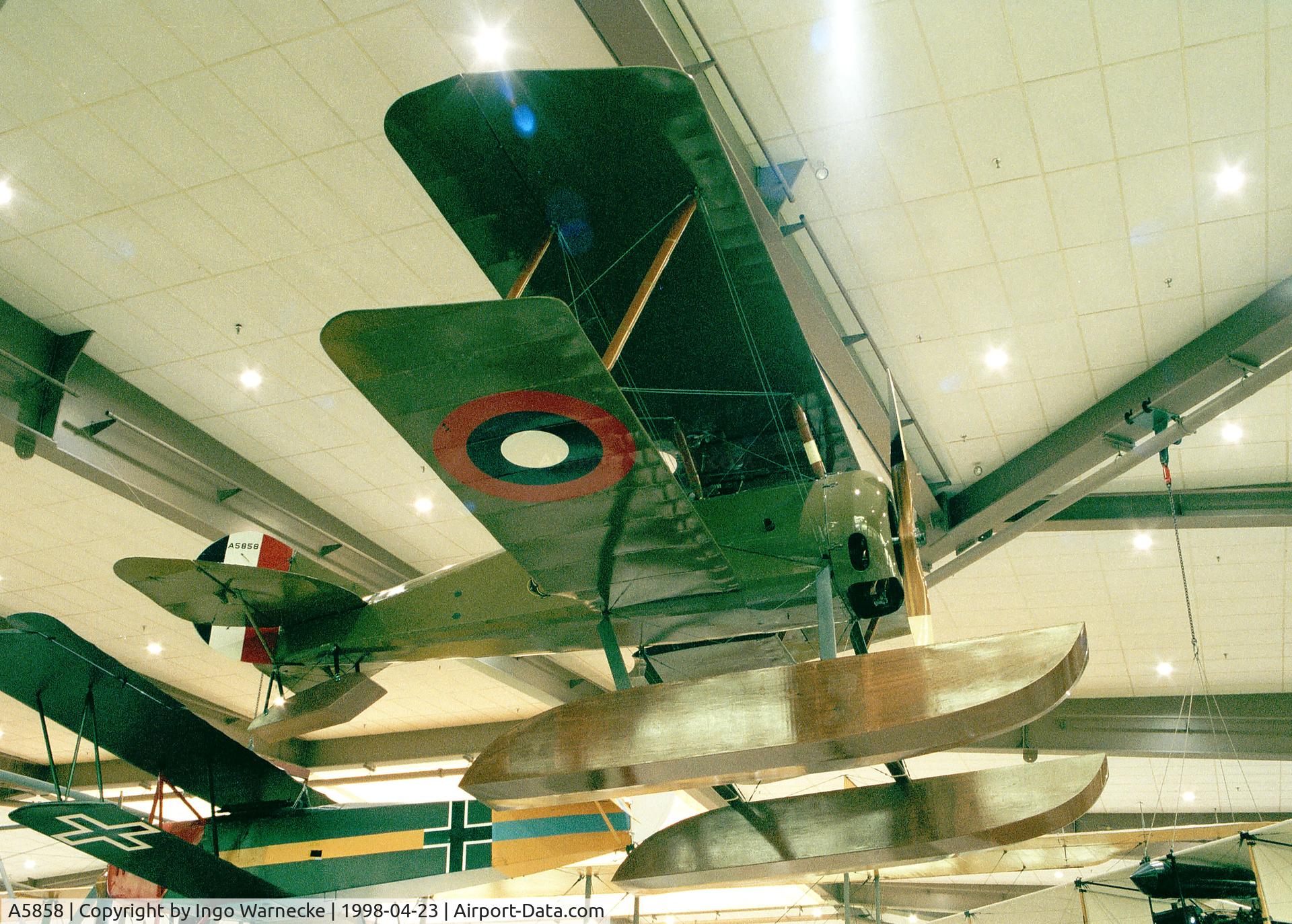 A5858, 1918 Thomas-Morse S-4C-1 Scout C/N 235, Thomas-Morse S.4C Scout on floats at the Museum of Naval Aviation, Pensacola FL
