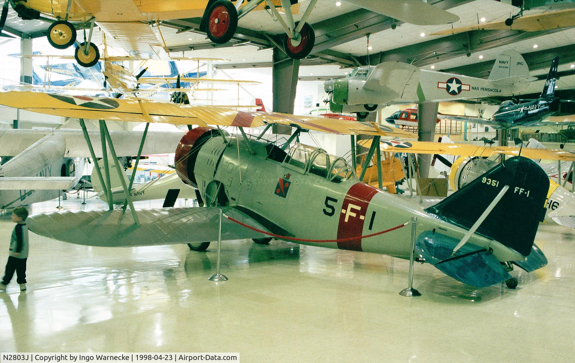 N2803J, Grumman G.23 C/N 101, Grumman G.23, presented as FF-1 A9351 at the Museum of Naval Aviation, Pensacola FL