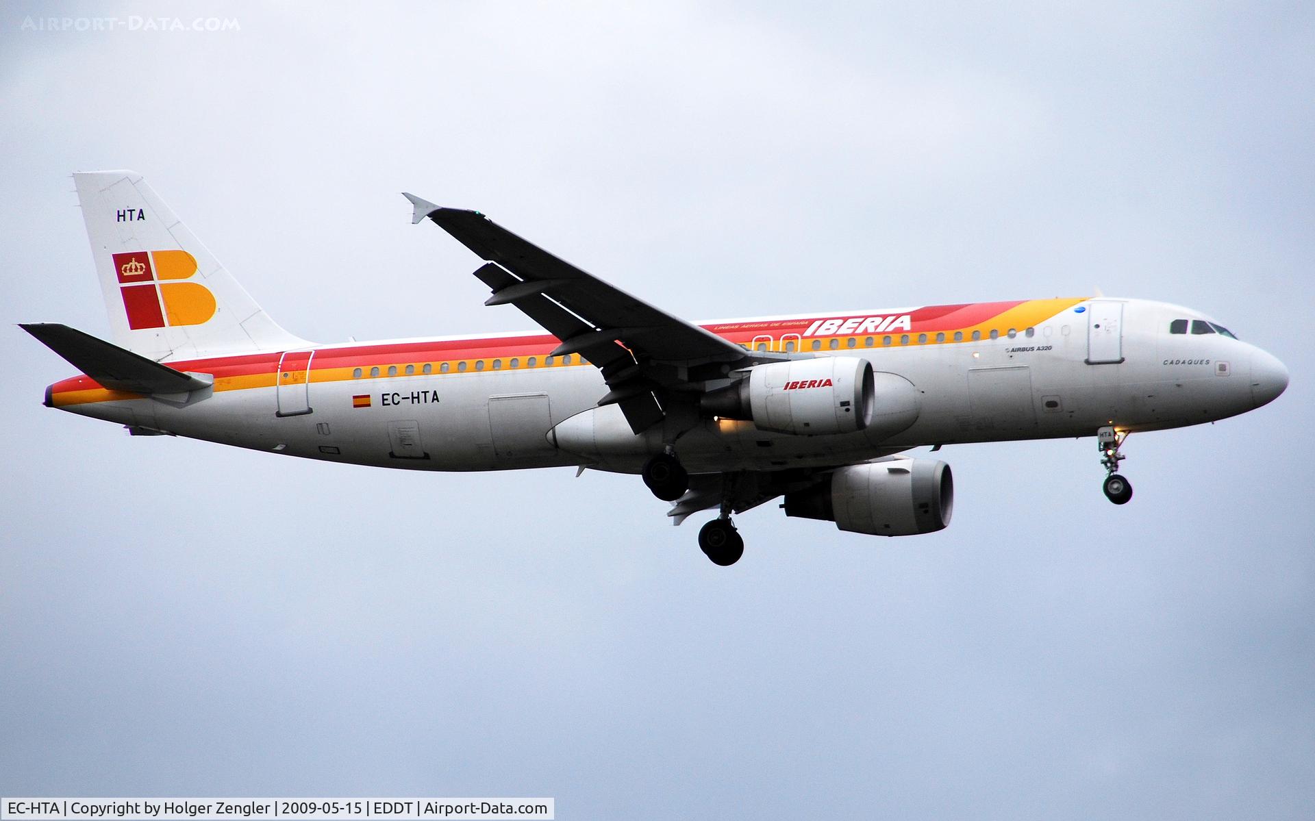 EC-HTA, 2001 Airbus A320-214 C/N 1516, Arrival from Madrid at TXL