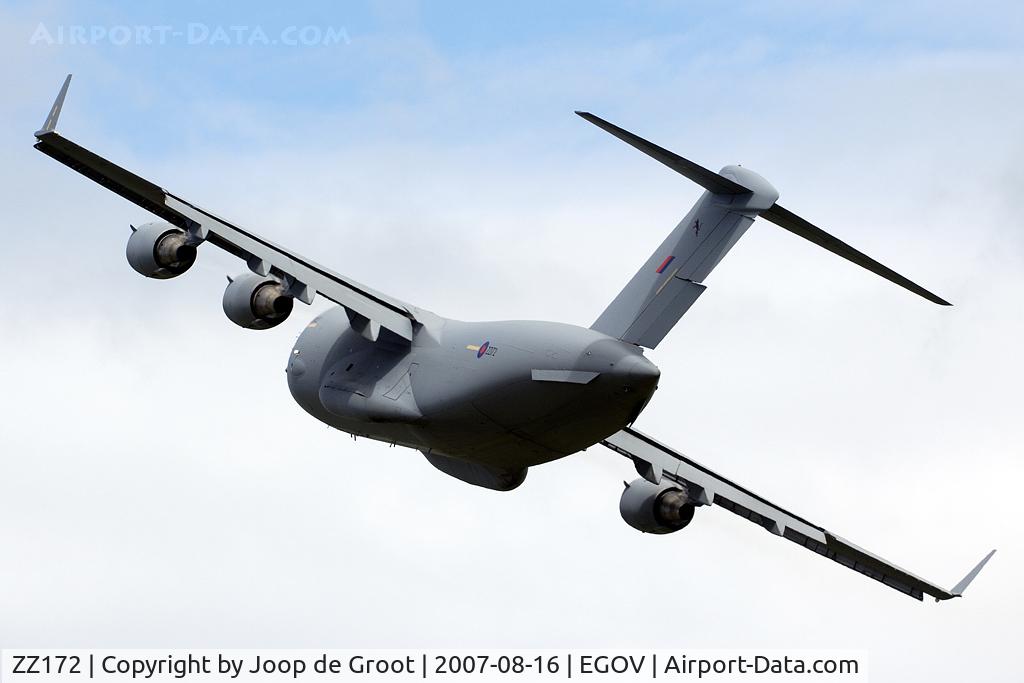 ZZ172, 2000 Boeing C-17A Globemaster III C/N F-078, take off from Valley