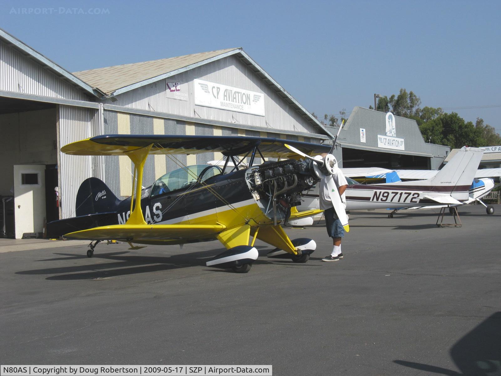 N80AS, 1992 Pitts S-2B Special C/N 5244, 1992 Pitts Aerobatics S-2B, Lycoming AEIO-540 just majored, new three-blade MT prop
