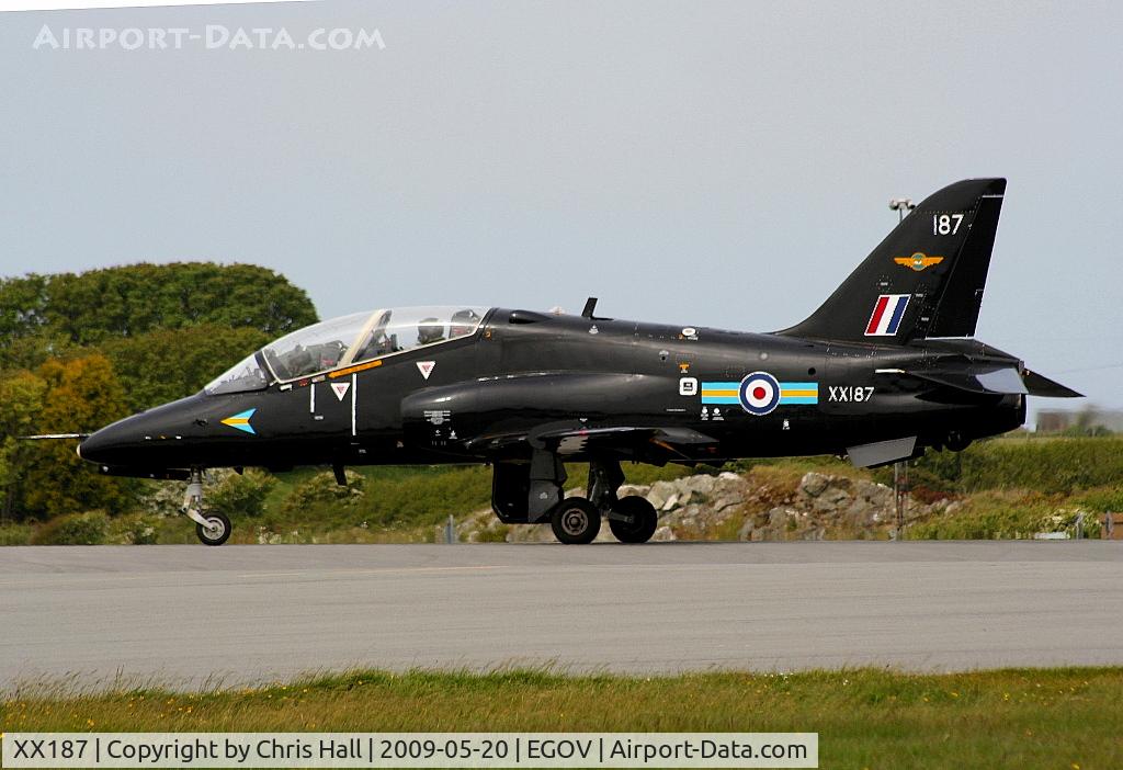 XX187, 1977 Hawker Siddeley Hawk T.1A C/N 034/312034, RAF No 4 FTS/208(R) Sqn