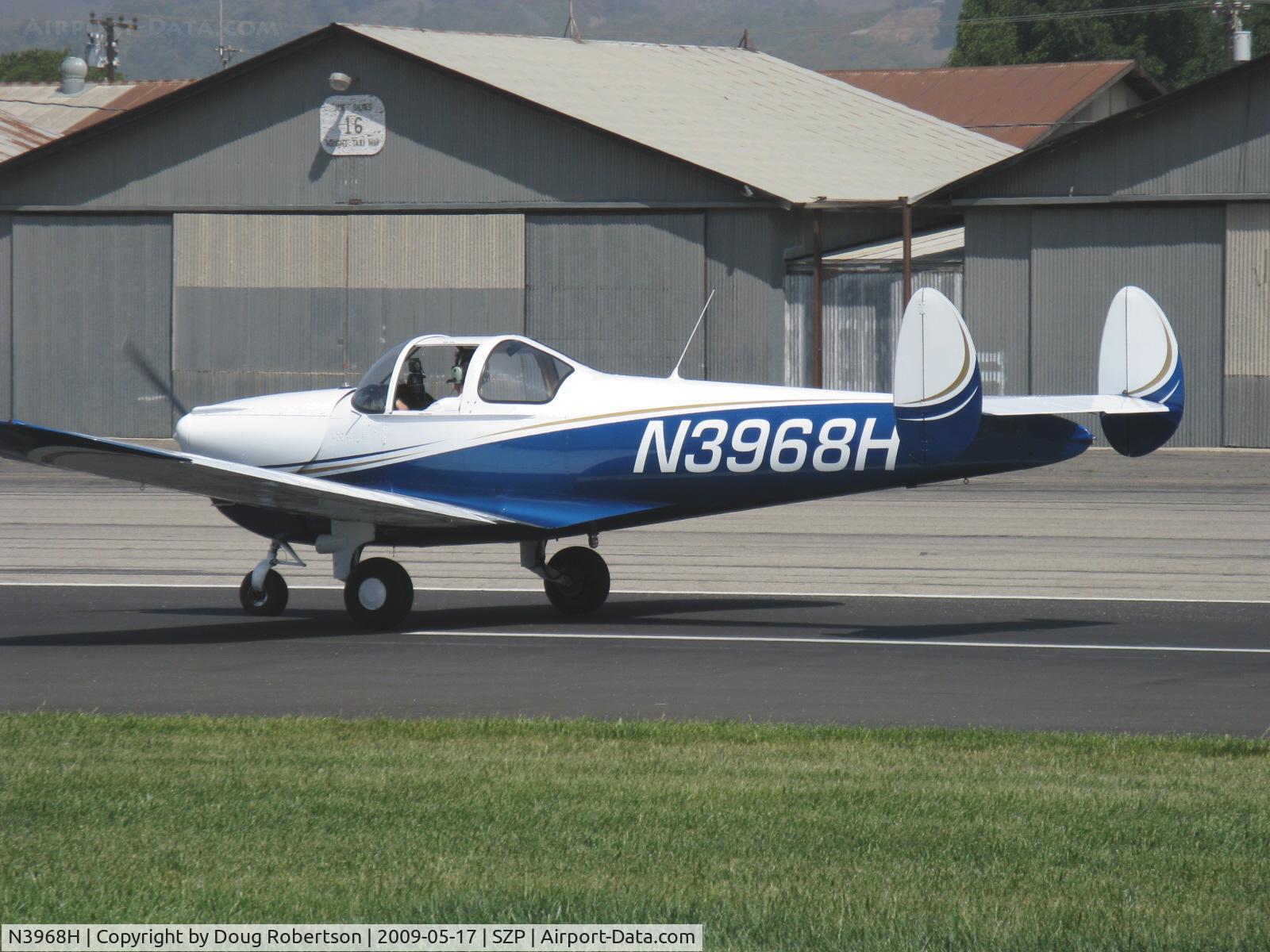 N3968H, 1947 Erco 415CD Ercoupe C/N 4669, 1947 ERCO ERCOUPE 415-CD, Continental A&C75 75 Hp, taxi turn