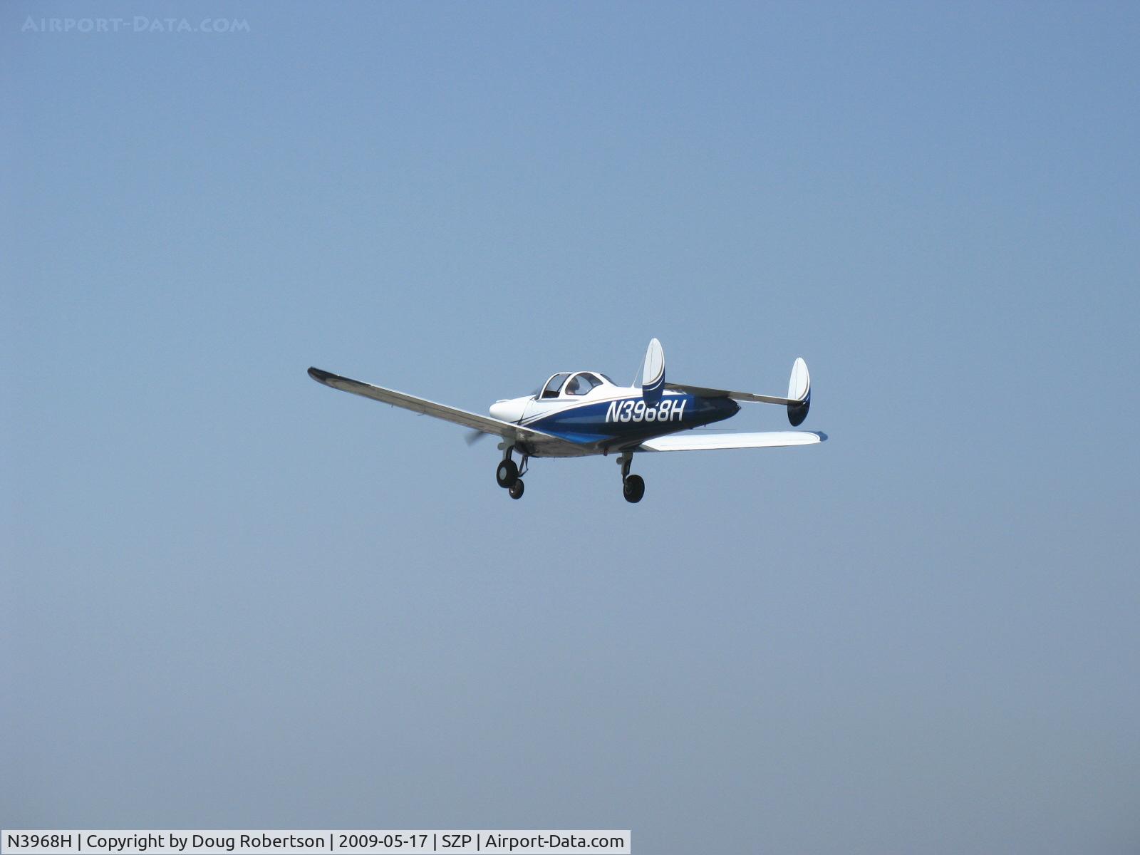 N3968H, 1947 Erco 415CD Ercoupe C/N 4669, 1947 ERCO ERCOUPE 415-CD, Continental A&C75 75 Hp, climbout Rwy 22