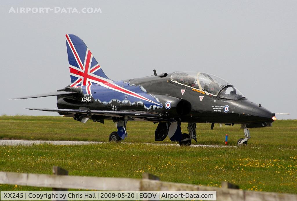 XX245, 1978 Hawker Siddeley Hawk T.1 C/N 081/312081, RAF No 4 FTS/208(R) Sqn in the 2009 Hawk Display Team livery