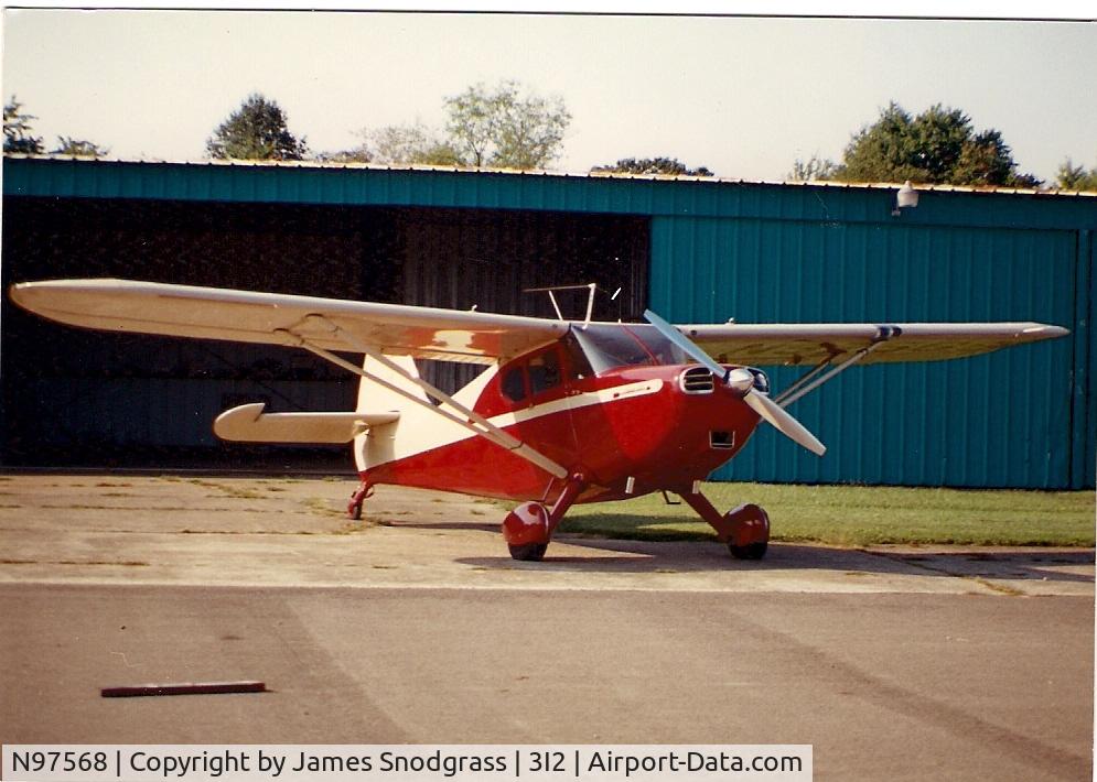 N97568, 1946 Stinson 108 Voyager C/N 108-568, N97568 just after restoration in 1989