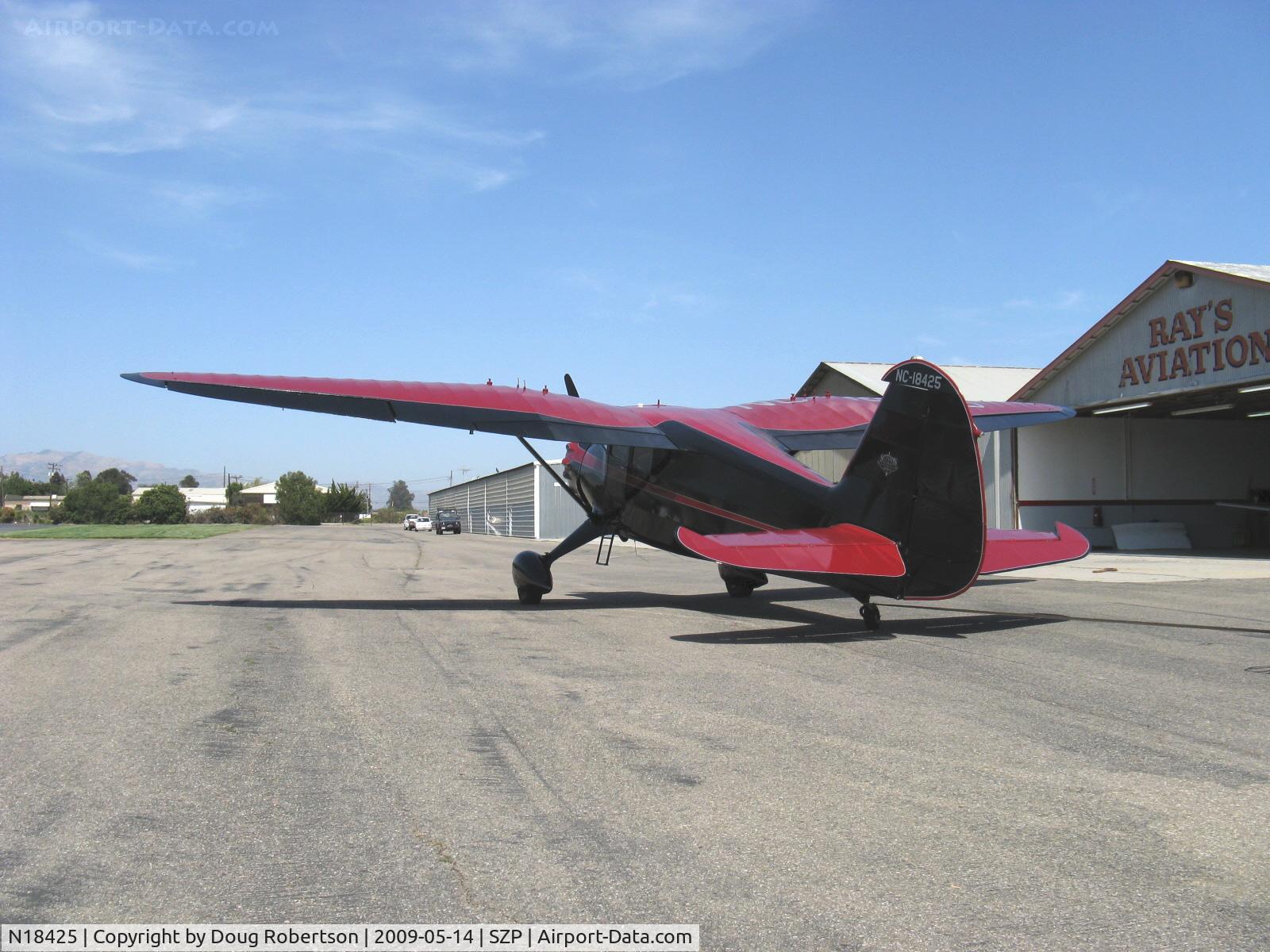 N18425, 1937 Stinson SR-9F Reliant C/N 5715, 1937 Stinson SR-9F 'Gullwing' RELIANT, Pratt & Whitney R-985 Wasp Jr. 450 Hp upgrade from original Wright 450 Hp radial