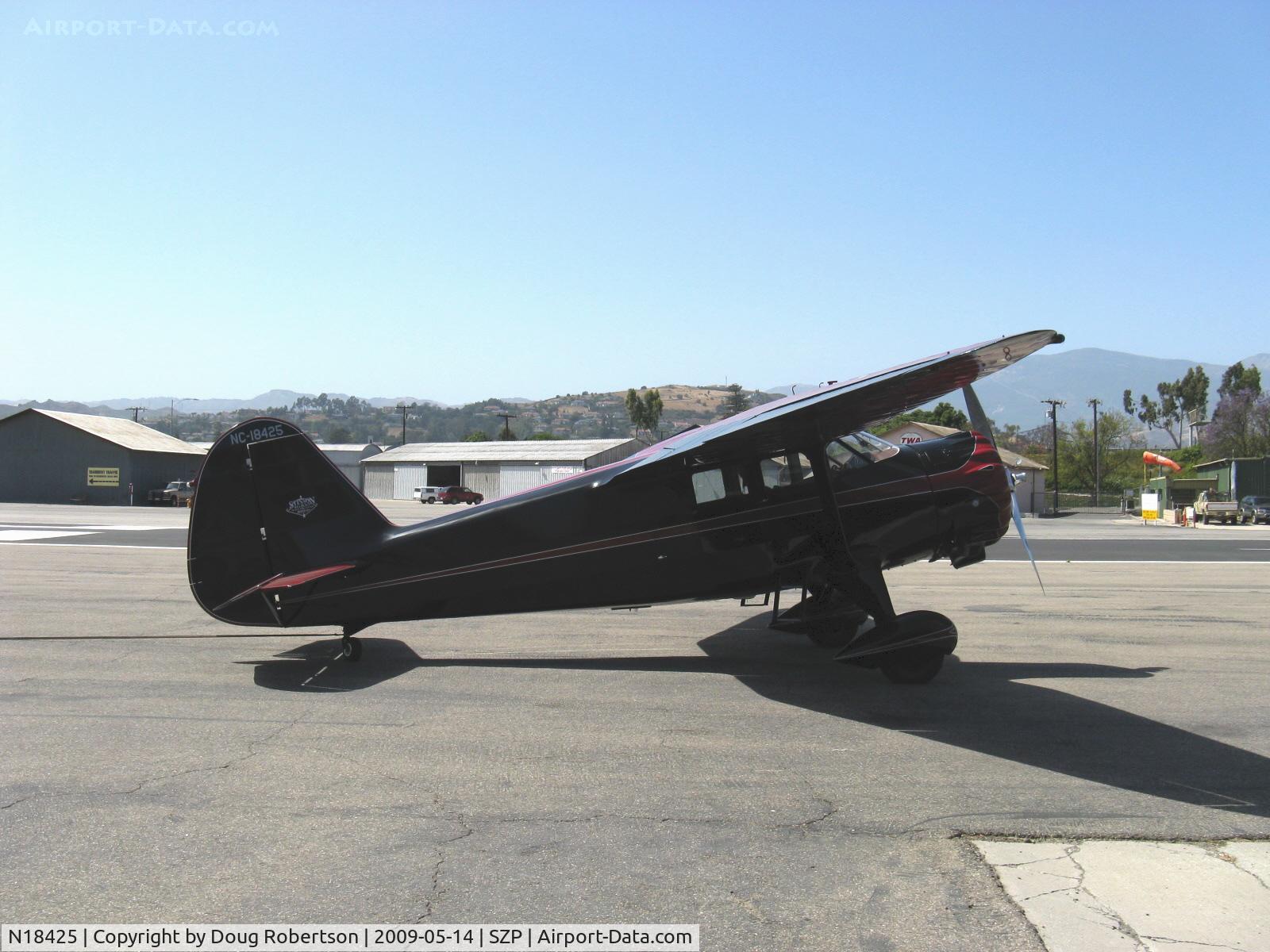 N18425, 1937 Stinson SR-9F Reliant C/N 5715, 1937 Stinson SR-9F 'Gullwing' RELIANT, Pratt & Whitney R-985 Wasp Jr. 450 Hp upgrade from original Wright 450 Hp radial