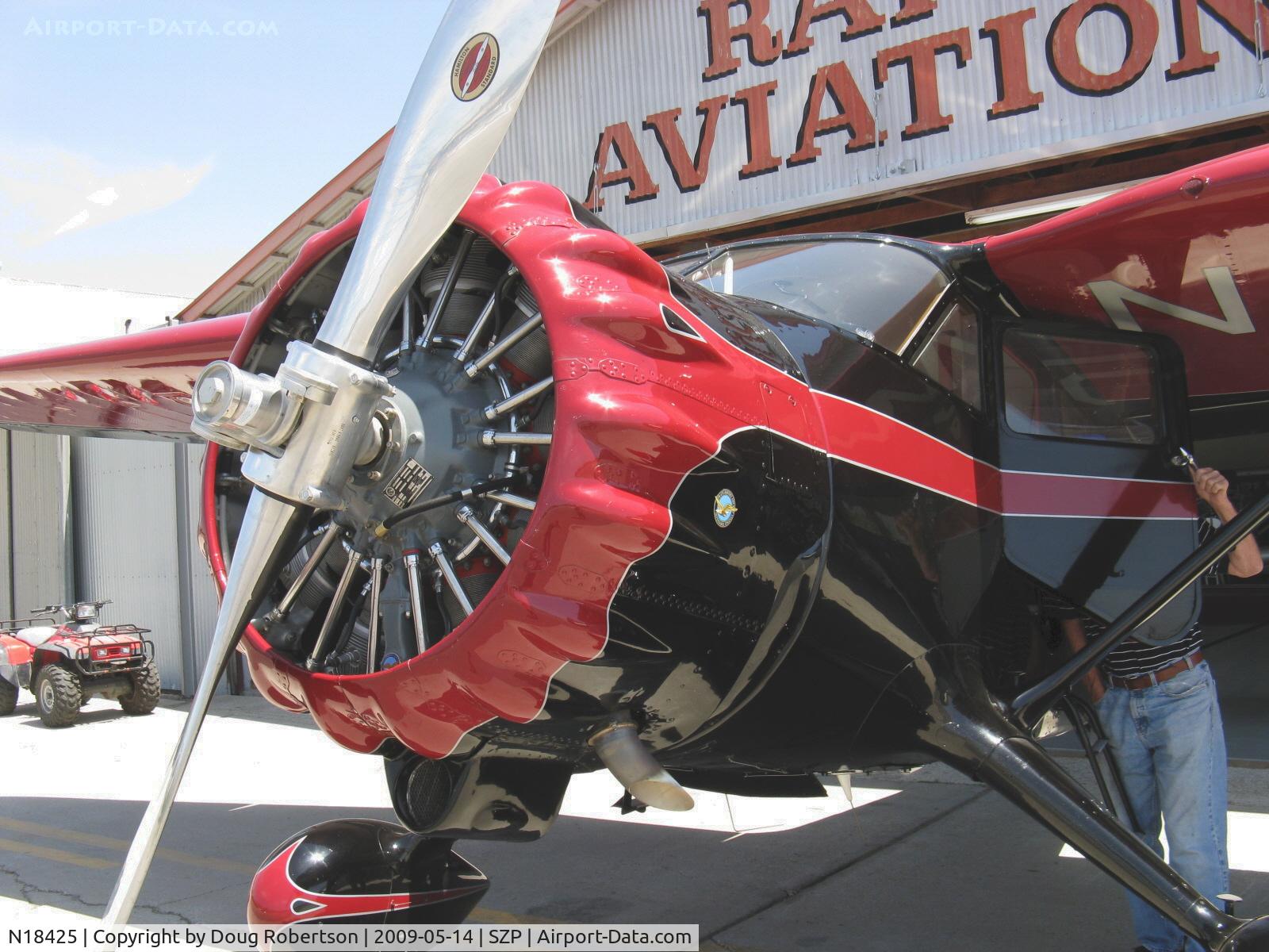 N18425, 1937 Stinson SR-9F Reliant C/N 5715, 1937 Stinson SR-9F 'Gullwing' RELIANT, Pratt & Whitney R-985 Wasp Jr. 450 Hp upgrade from original Wright 450 Hp radial, classically beautiful bump cowl, chromed prop