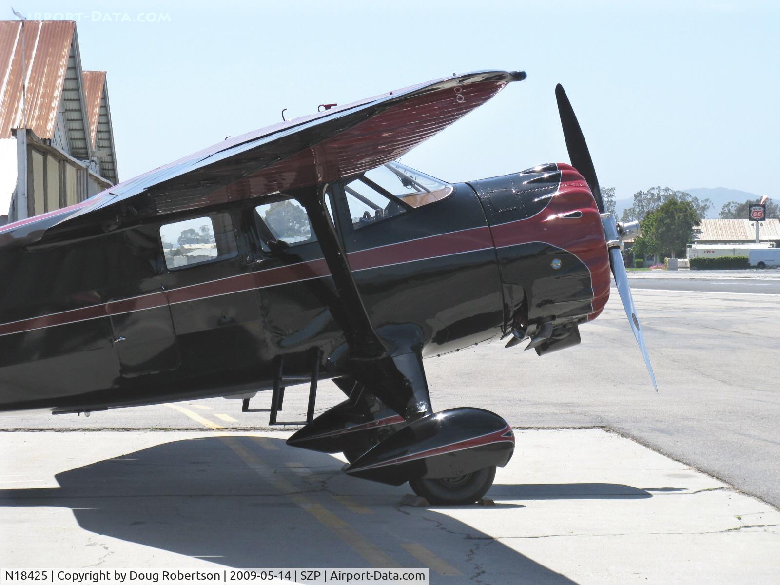 N18425, 1937 Stinson SR-9F Reliant C/N 5715, 1937 Stinson SR-9F 'Gullwing' RELIANT, Pratt & Whitney R-985 Wasp Jr. 450 Hp upgrade from original Wright 450 Hp radial