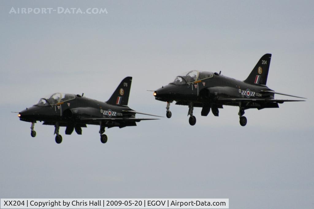 XX204, 1978 Hawker Siddeley Hawk T.1A C/N 051/312051, with XX176 of No 4 FTS/19(R) Sqn