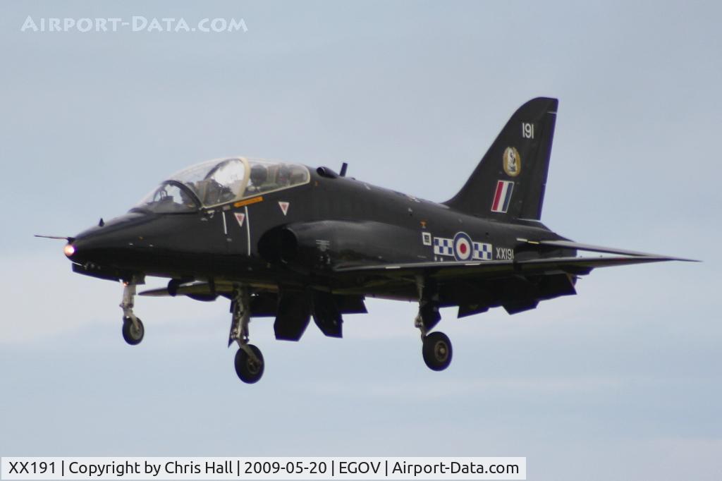 XX191, 1977 Hawker Siddeley Hawk T.1A C/N 038/312038, RAF No 4 FTS/19(R) Sqn
