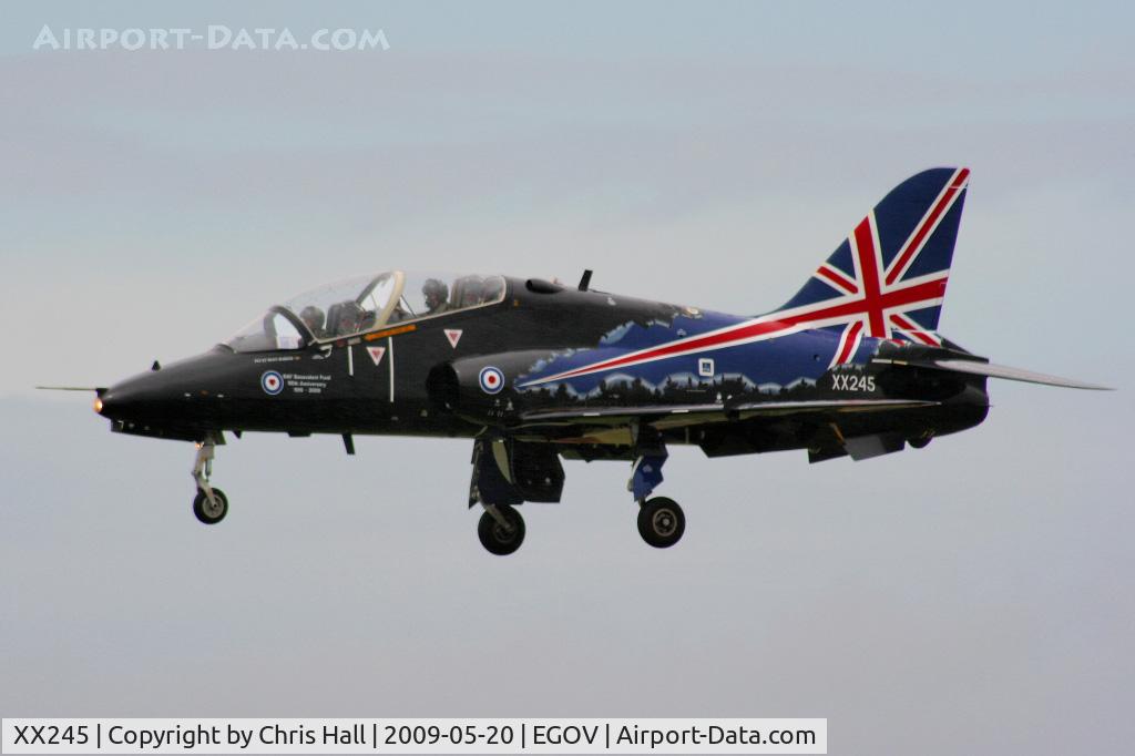 XX245, 1978 Hawker Siddeley Hawk T.1 C/N 081/312081, RAF No 4 FTS/208(R) Sqn in the 2009 Hawk Display Team livery