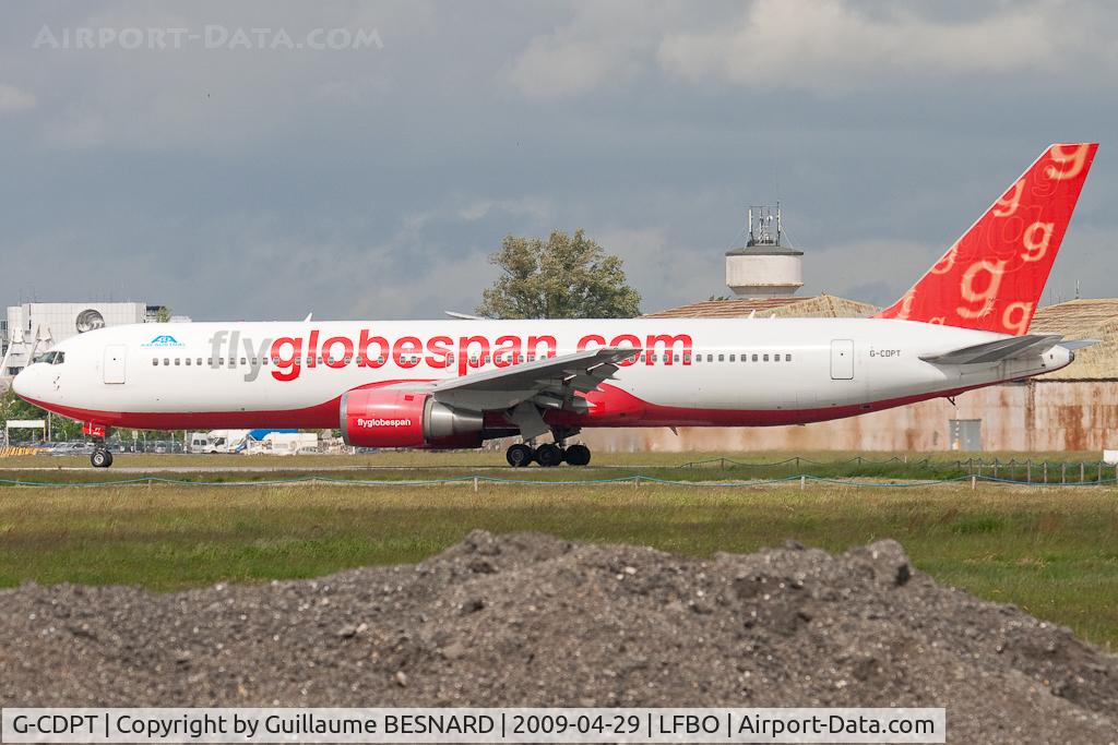 G-CDPT, 2000 Boeing 767-319 C/N 29388, Take off 32R