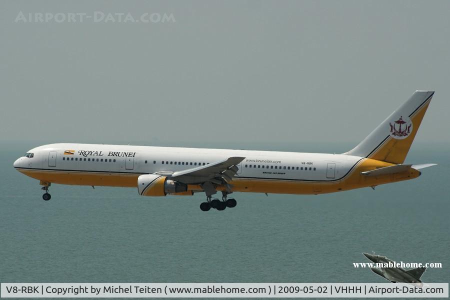 V8-RBK, 1993 Boeing 767-33A/ER C/N 25536, Royal Brunei