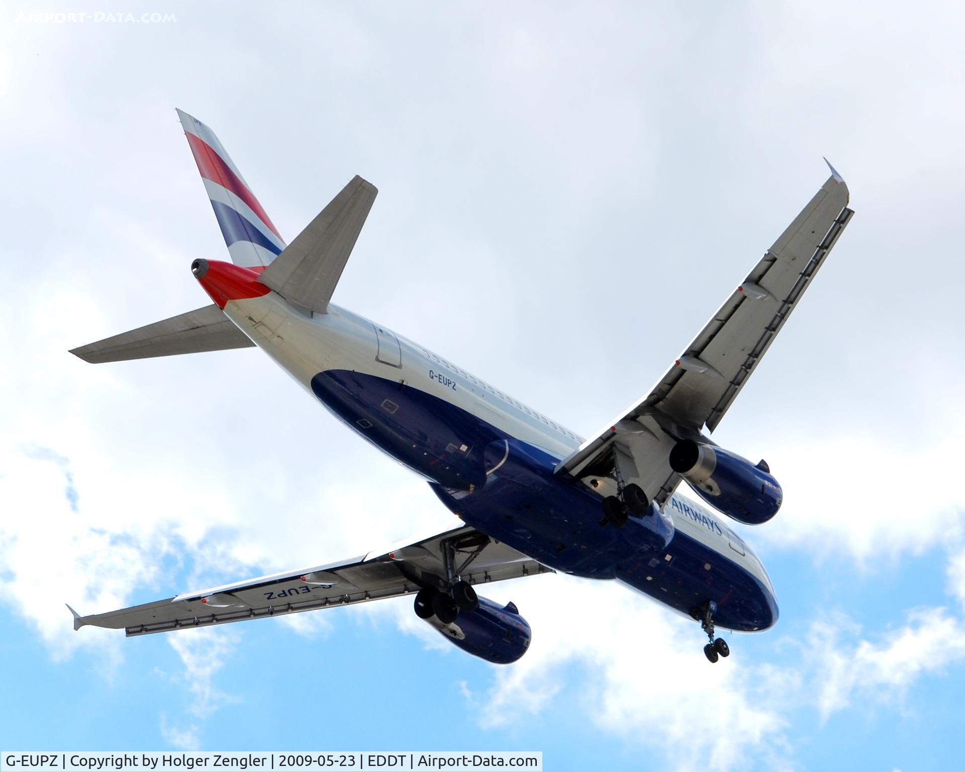 G-EUPZ, 2001 Airbus A319-131 C/N 1510, Flight BA 992 is coming straight from Londen LHR to TXL