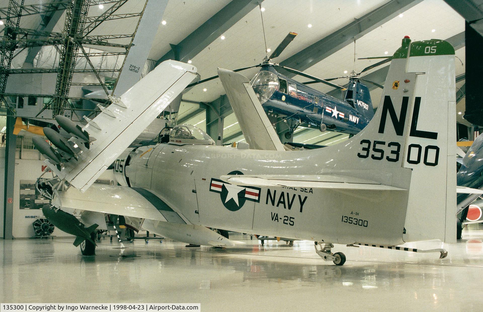 135300, Douglas A-1H Skyraider C/N 9944, Douglas AD-6 (A-1H) Skyraider at the Museum of Naval Aviation, Pensacola FL