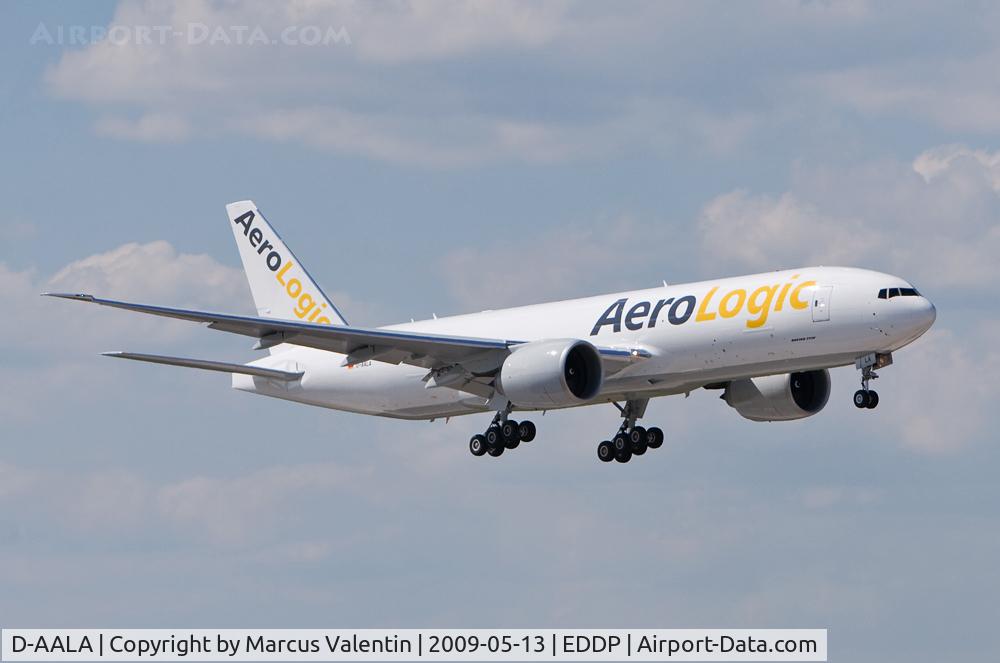 D-AALA, 2009 Boeing 777-FZN C/N 36001, first Landing in Leipzig / Germany. First Freighter from the new Carrier AeroLogic a Lufthansa and DHL  Joint Venture.