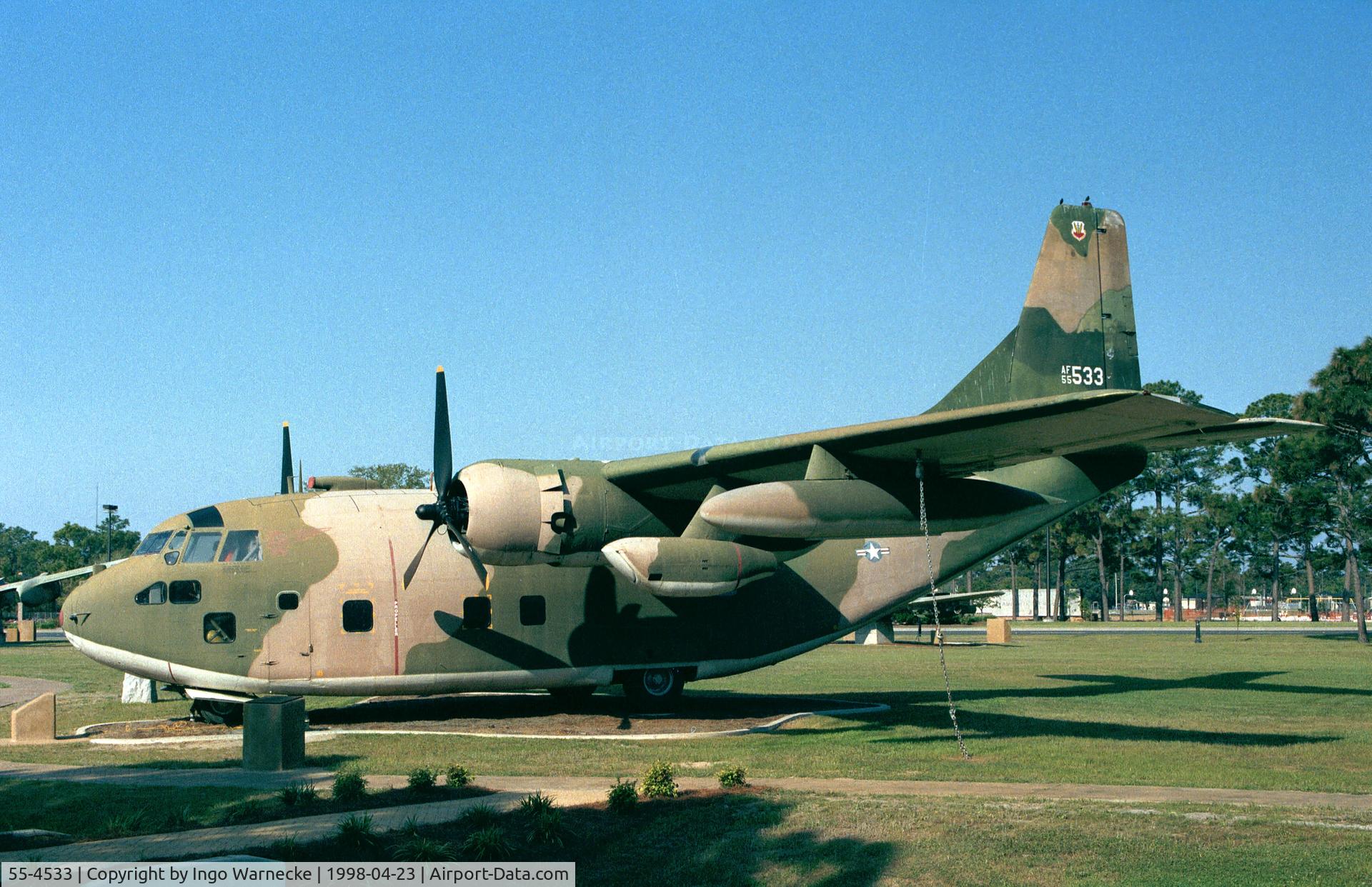 55-4533, 1955 Fairchild C-123K Provider C/N 20194, Fairchild C-123K Provider of USAF at Hurlburt Field Memorial Air Park
