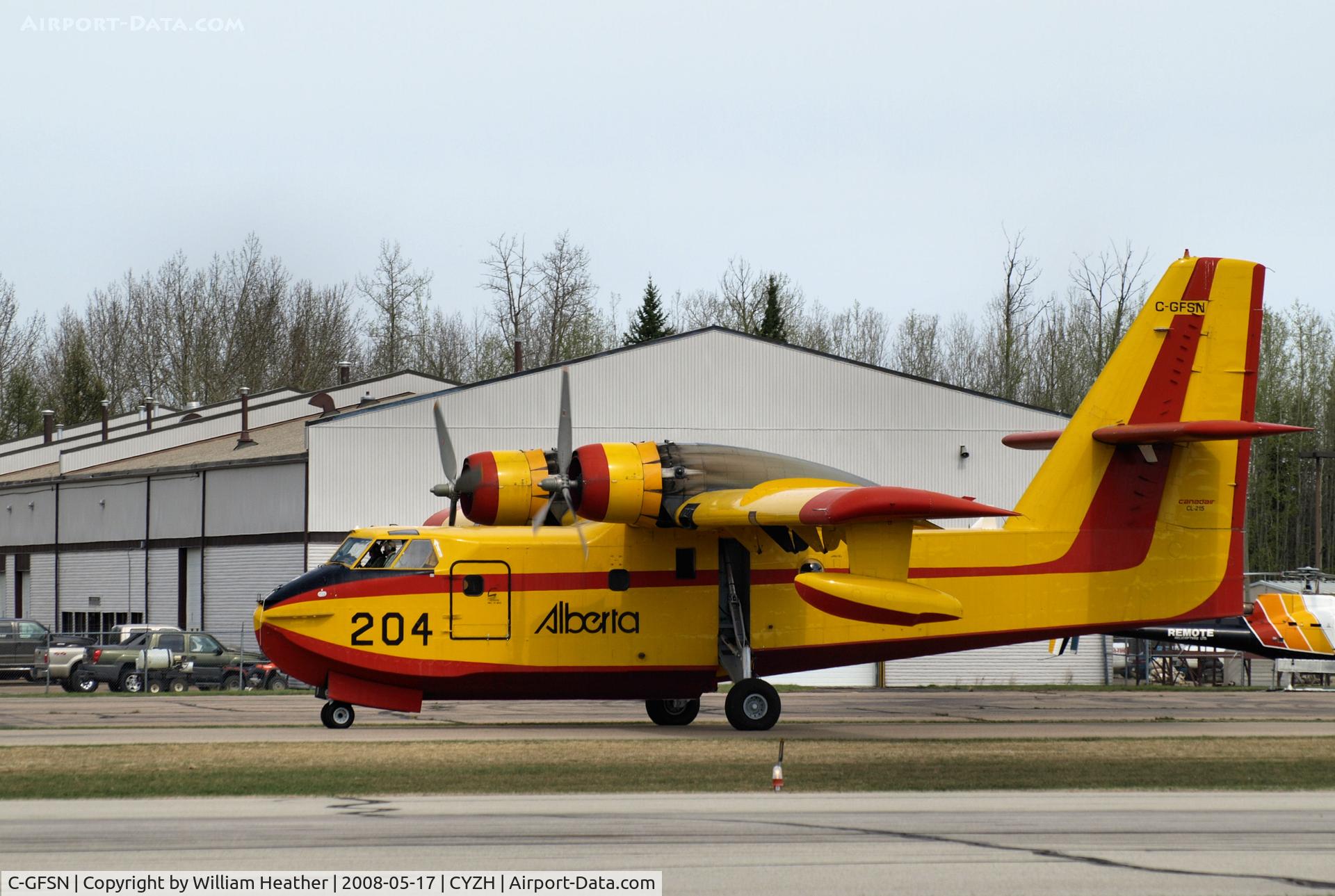 C-GFSN, 1987 Canadair CL-215-V (CL-215-1A10) C/N 1099, Slave Lake Fire Base