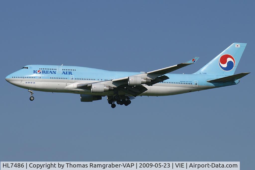 HL7486, 1992 Boeing 747-4B5 C/N 26396, Korean Air Boeing 747-400