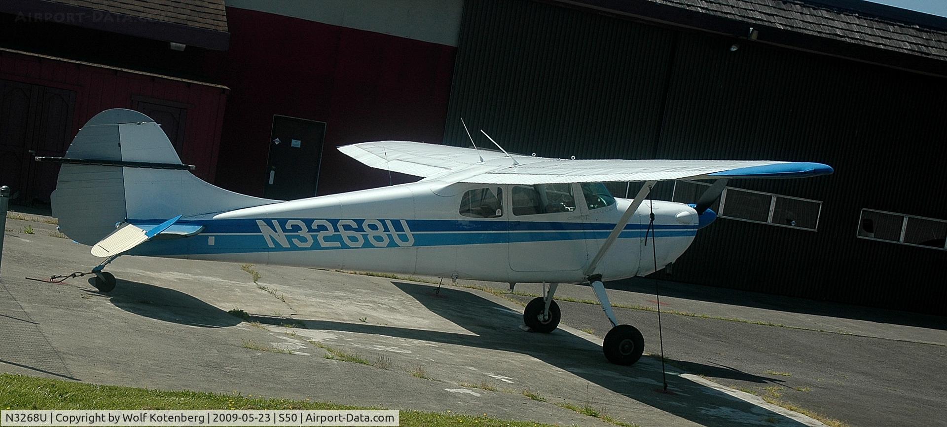 N3268U, Cessna 170B C/N 20956, parked in Auburn