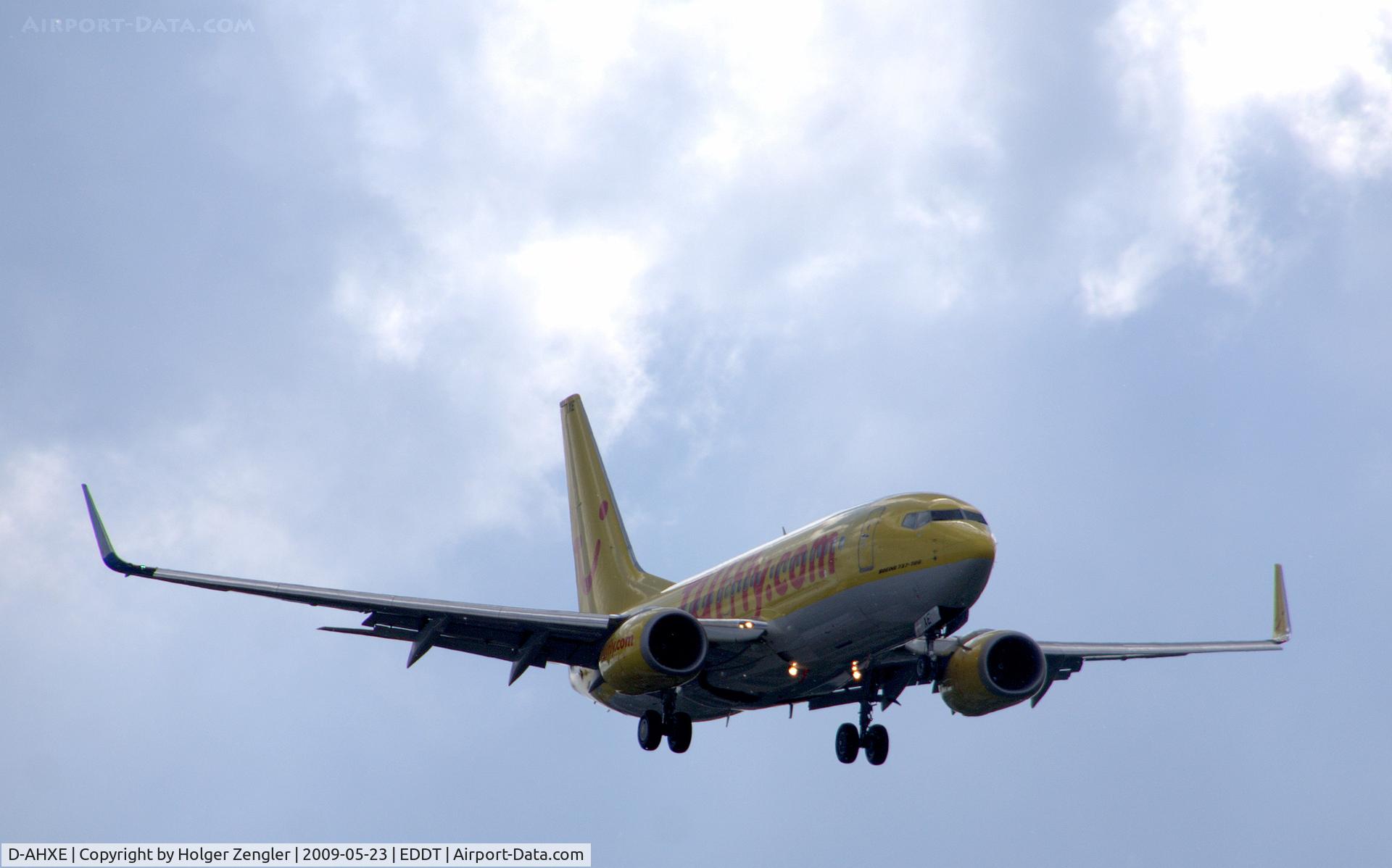D-AHXE, 2007 Boeing 737-7K5 C/N 35135, TUIfly Boeing 737-700 on flight X3 1991 from Salzburg