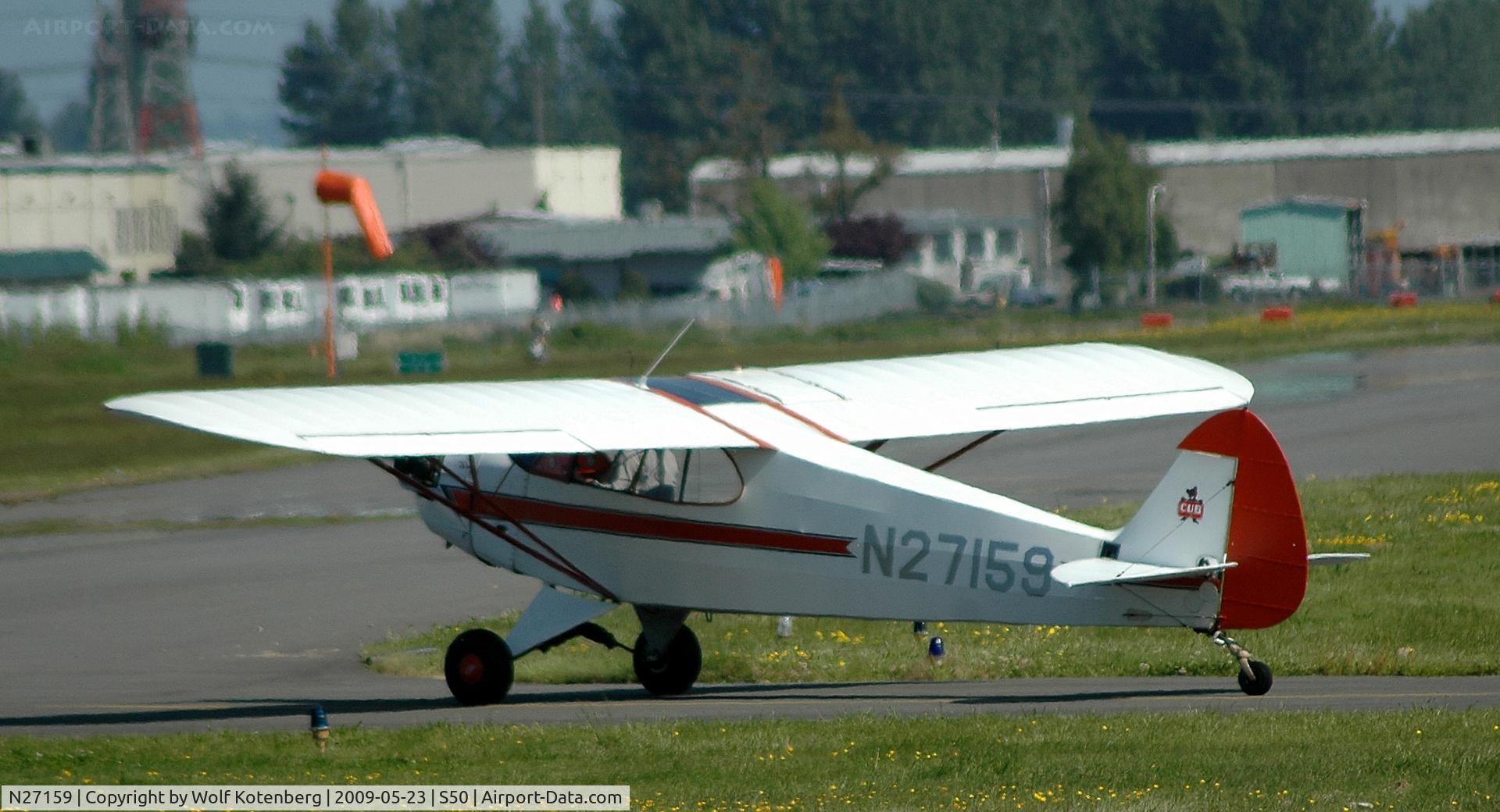 N27159, 1940 Piper J5A Cub Cruiser C/N 5-38, rolling out to active