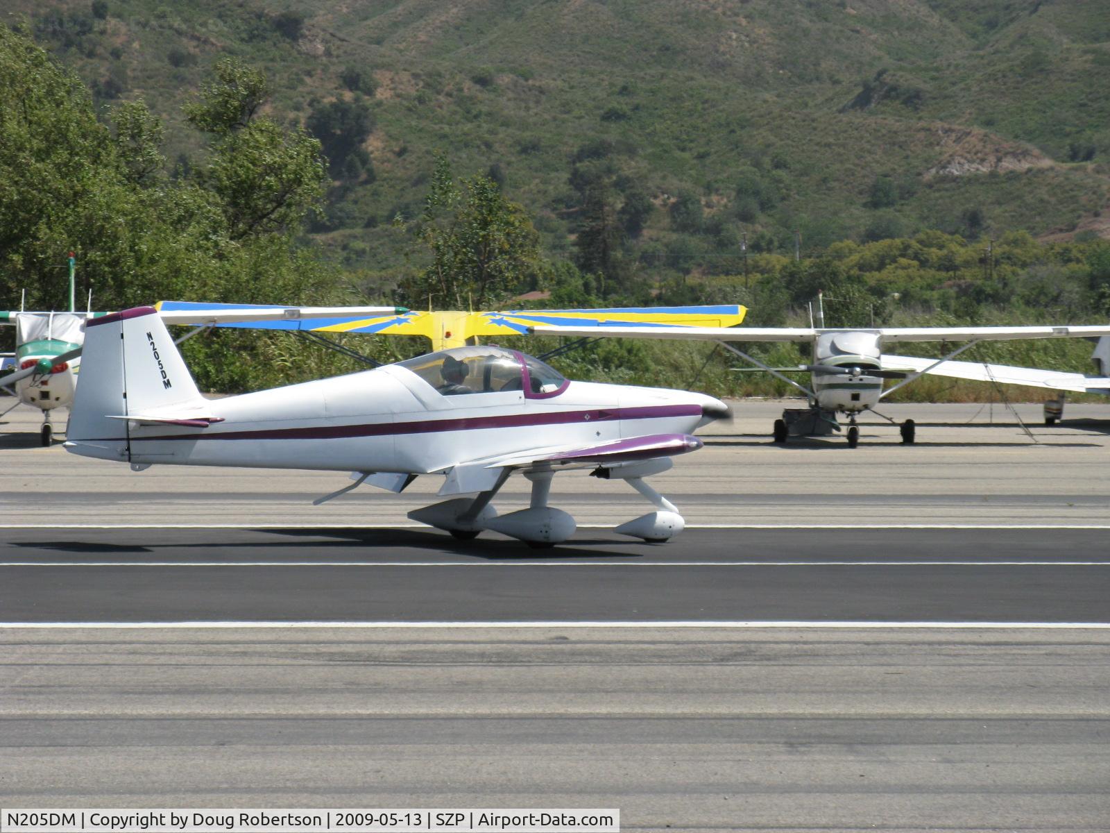 N205DM, 1999 Vans RV-6A C/N 60205, 1999 McMullen VAN's RV-6A, Lycoming O&VO-360 180 Hp, landing roll Rwy 22
