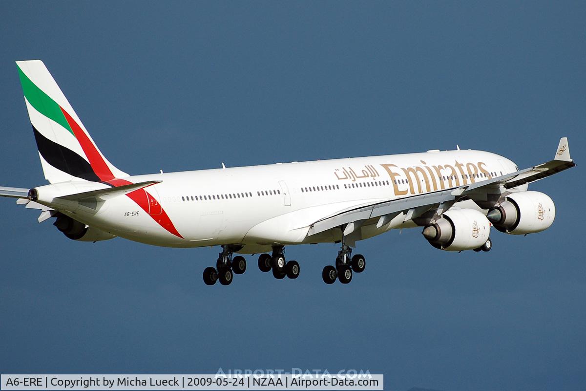 A6-ERE, 2004 Airbus A340-541 C/N 572, On finals before the rain starts...