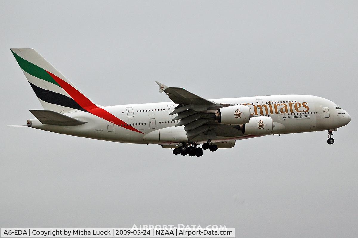 A6-EDA, 2007 Airbus A380-861 C/N 011, Arriving in the rain