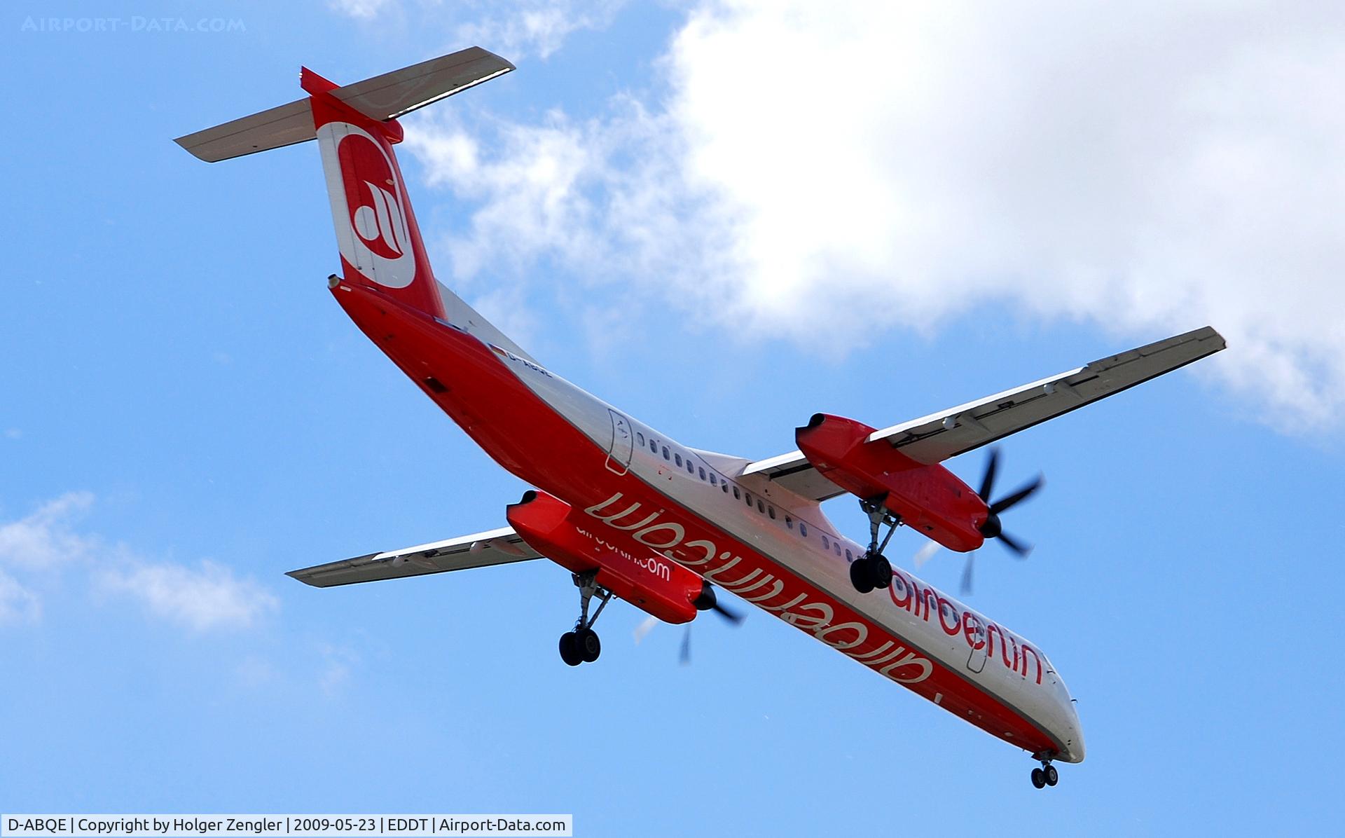 D-ABQE, 2009 De Havilland Canada DHC-8-402Q Dash 8 C/N 4239, One of the new De Havilland Canada DHC-8-402Q of Air Berlin