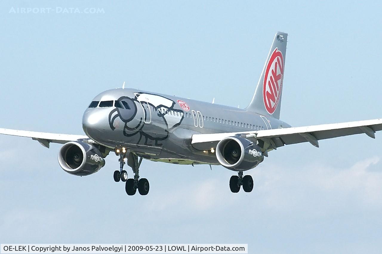 OE-LEK, 2007 Airbus A319-112 C/N 3019, FlyNiki approach in LOWL/LNZ
