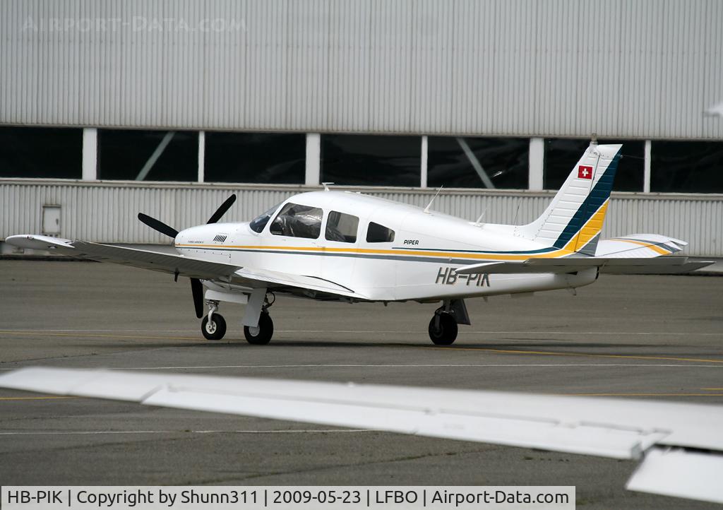 HB-PIK, 1978 Piper PA-28R-201T Cherokee Arrow III C/N 28R-7803343, Parked at the General Aviation area...