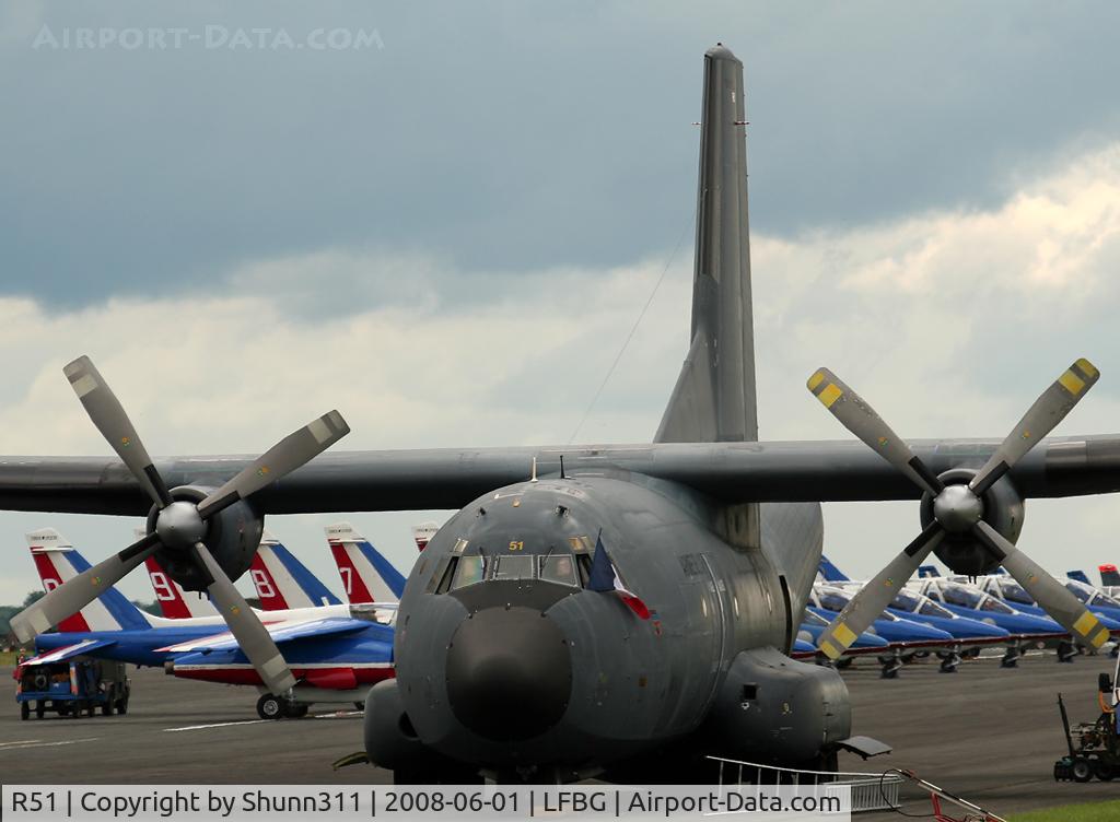 R51, Transall C-160R C/N 51, Used as logistic aircraft for French Air Force Patrol during LFBG Airshow 2008