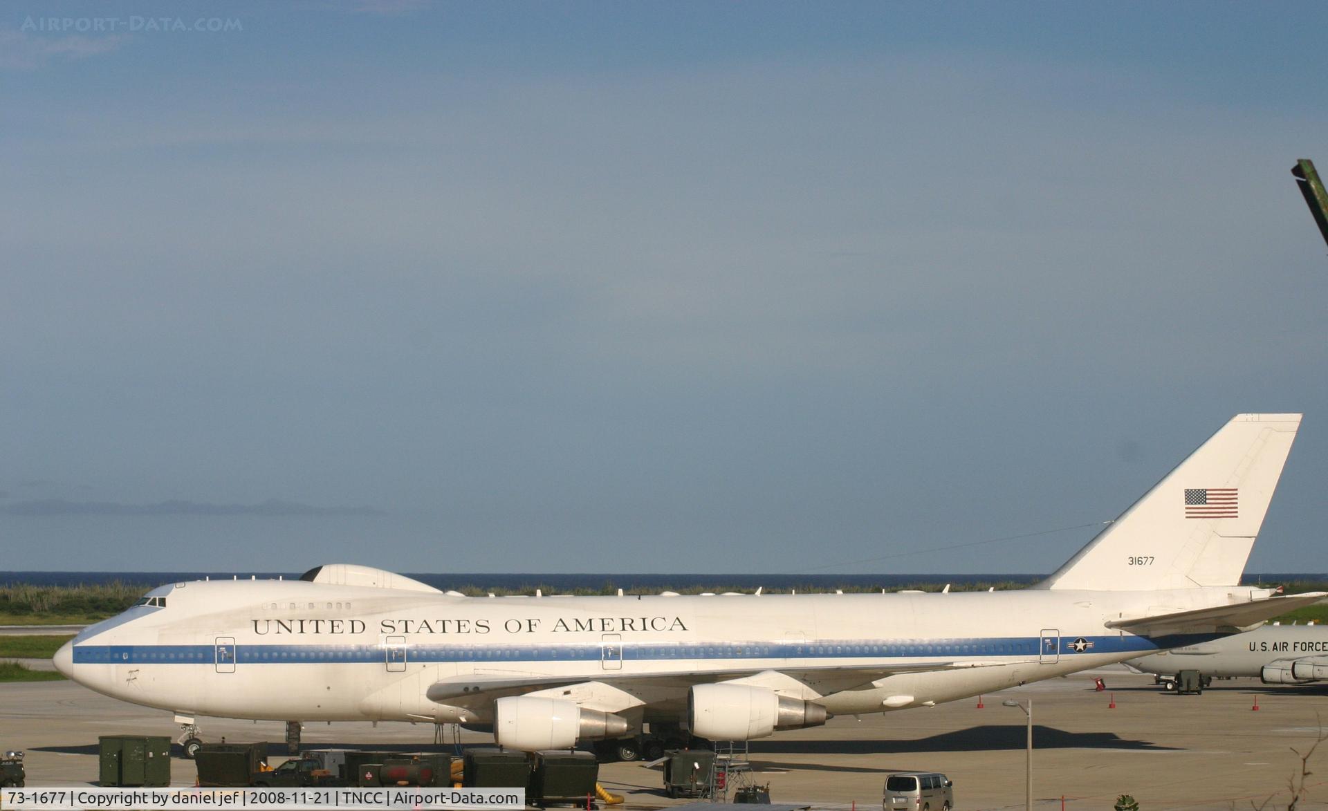 73-1677, 1973 Boeing E-4B C/N 20683, park at the  FOL ramp