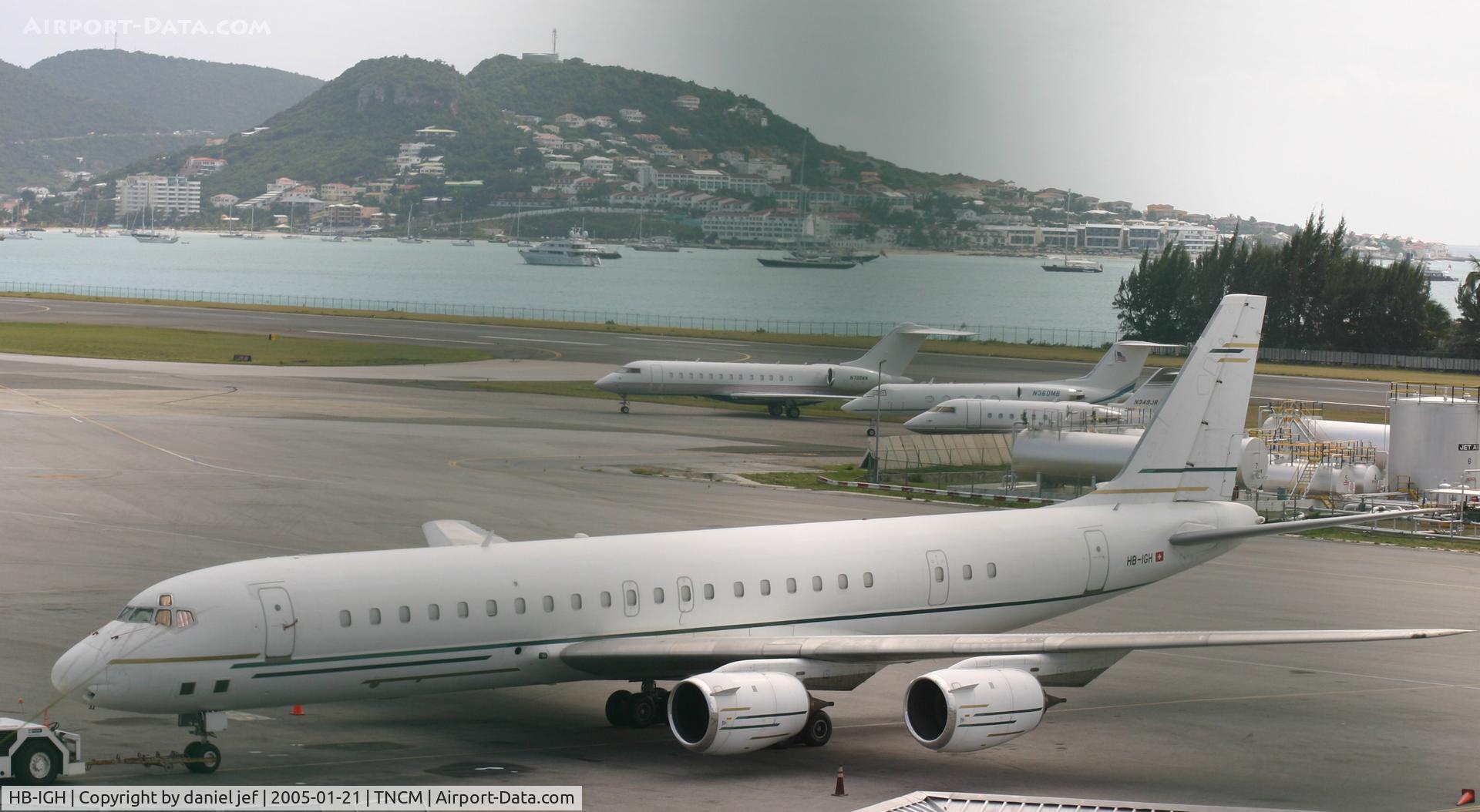 HB-IGH, 1969 Douglas DC-8-72 C/N 46067, park at the ramp