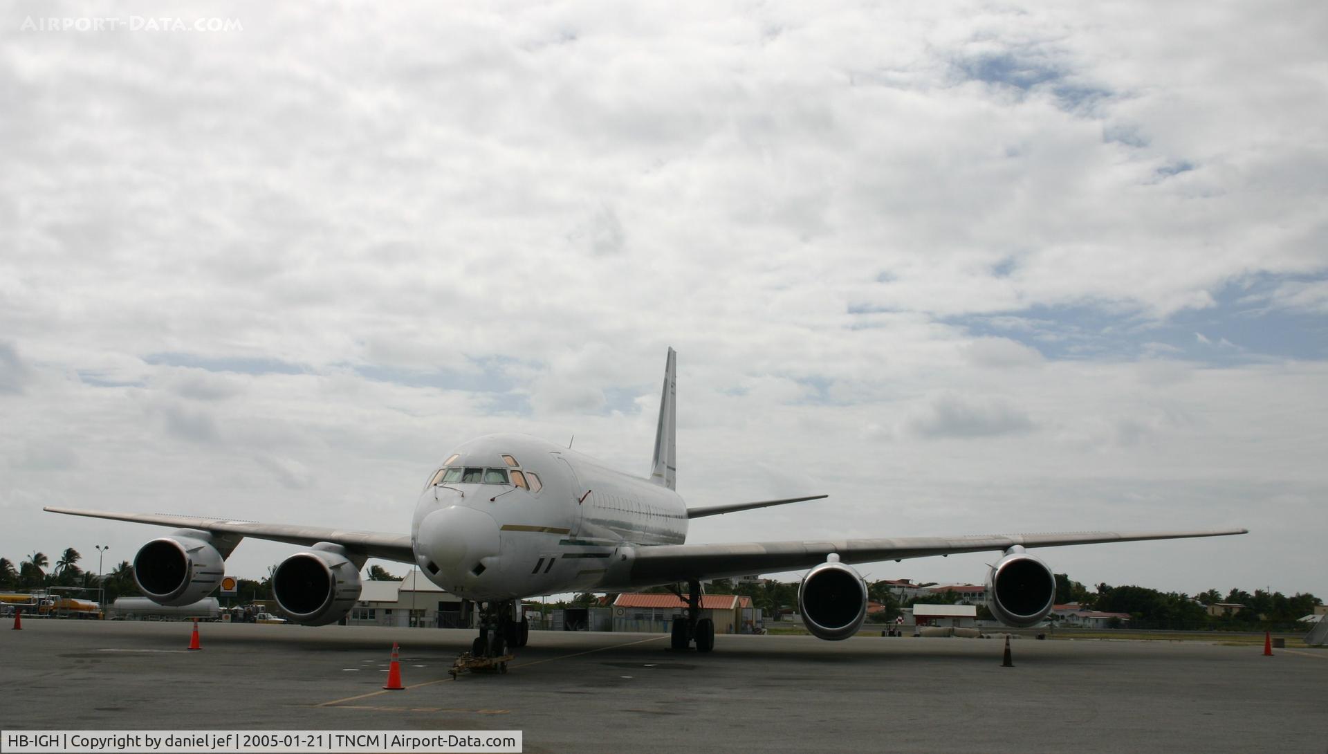 HB-IGH, 1969 Douglas DC-8-72 C/N 46067, park at the ramp