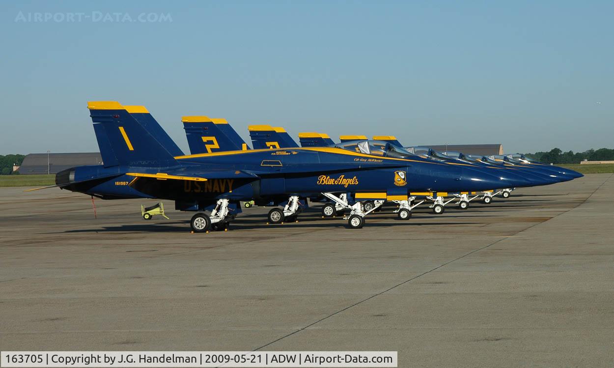 163705, 1988 McDonnell Douglas F/A-18C Hornet C/N 0767/C067, at NAF Washington