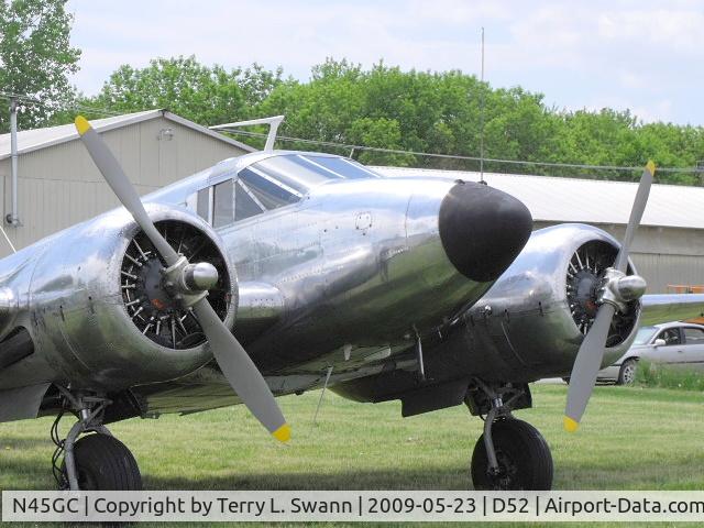 N45GC, 1954 Beech C-45H Expeditor C/N AF-469, Parked at Geneseo Aircraft Museum.
