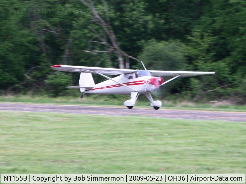 N1155B, 1947 Luscombe 8A C/N 5782, Departing Riverside (Zanesville, Ohio) with a Young Eagle passenger.
