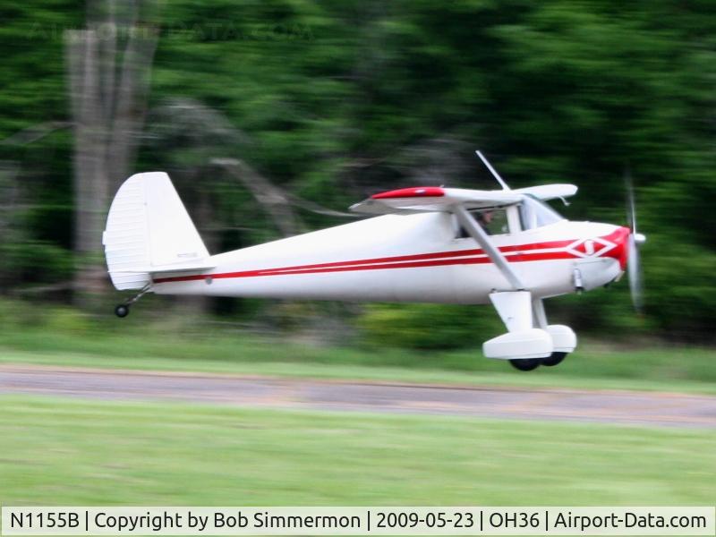N1155B, 1947 Luscombe 8A C/N 5782, Departing Riverside (Zanesville, Ohio) with a Young Eagle passenger.